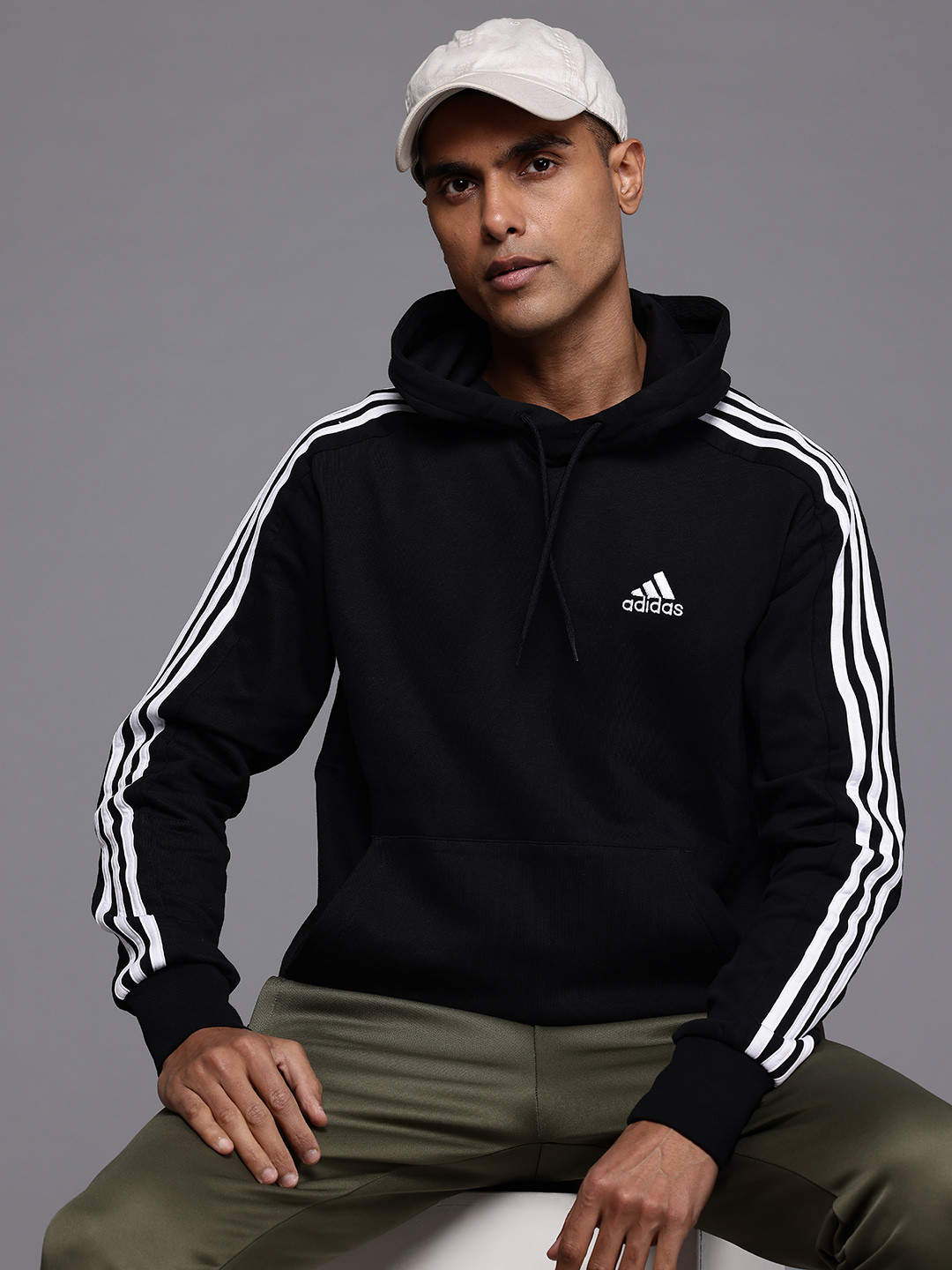 

ADIDAS Hooded Sports Sweatshirt, Black