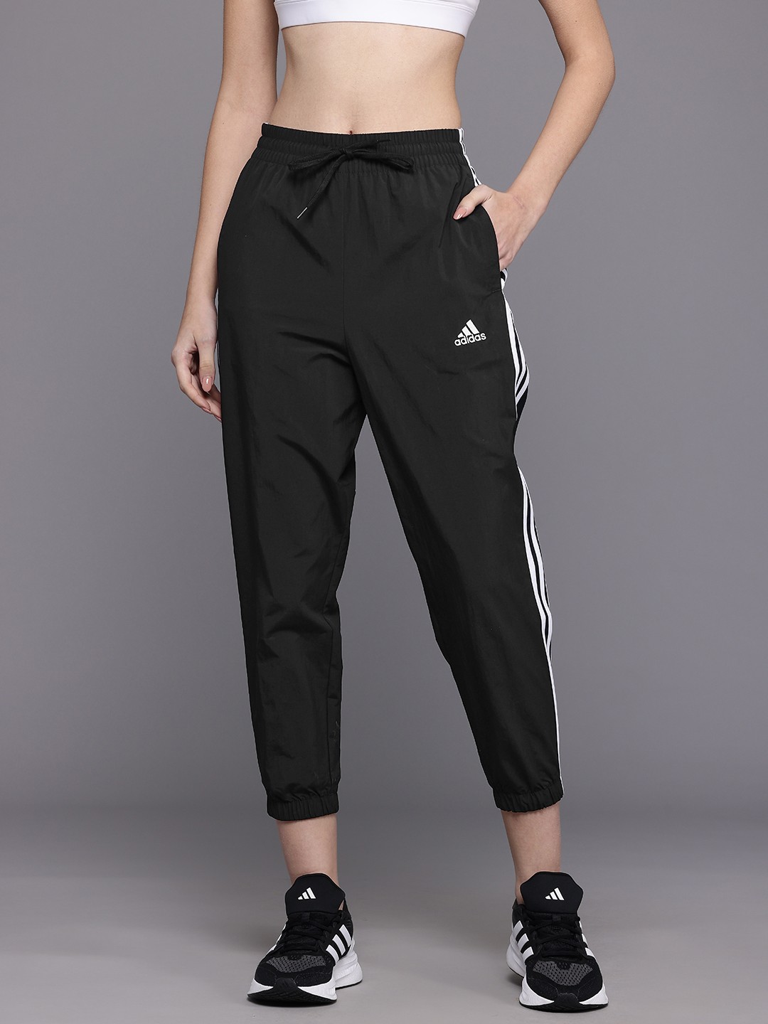 

Adidas Women Cropped Training Joggers, Black
