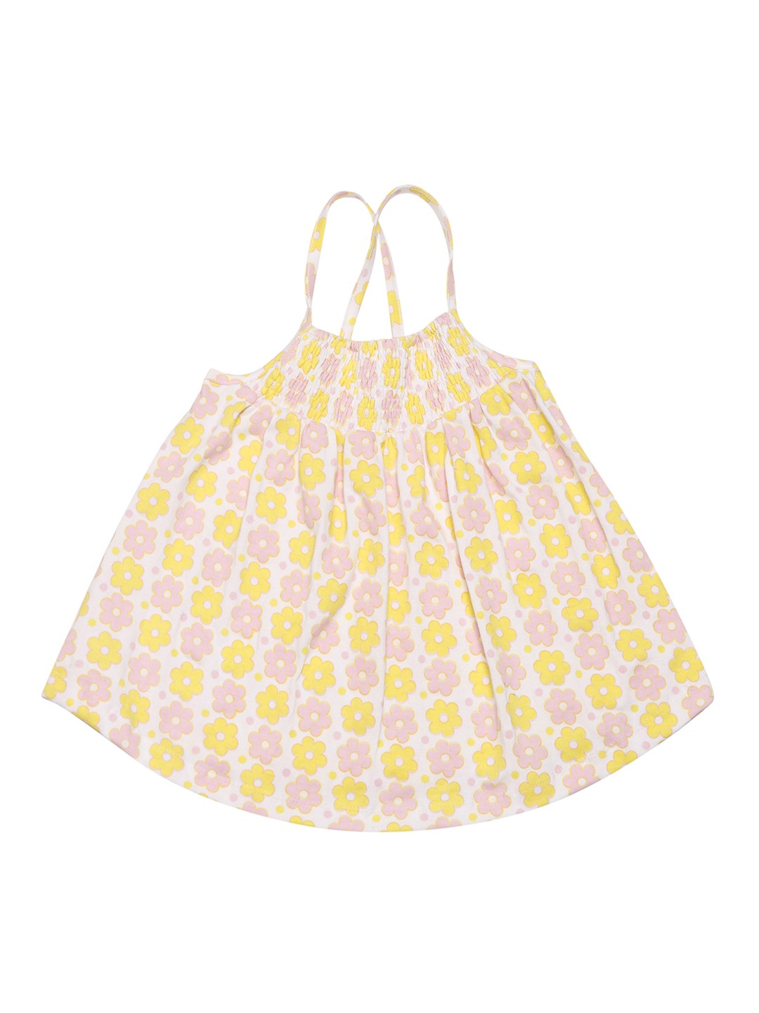 

Nino Bambino Girls Yellow Printed A-Line Top