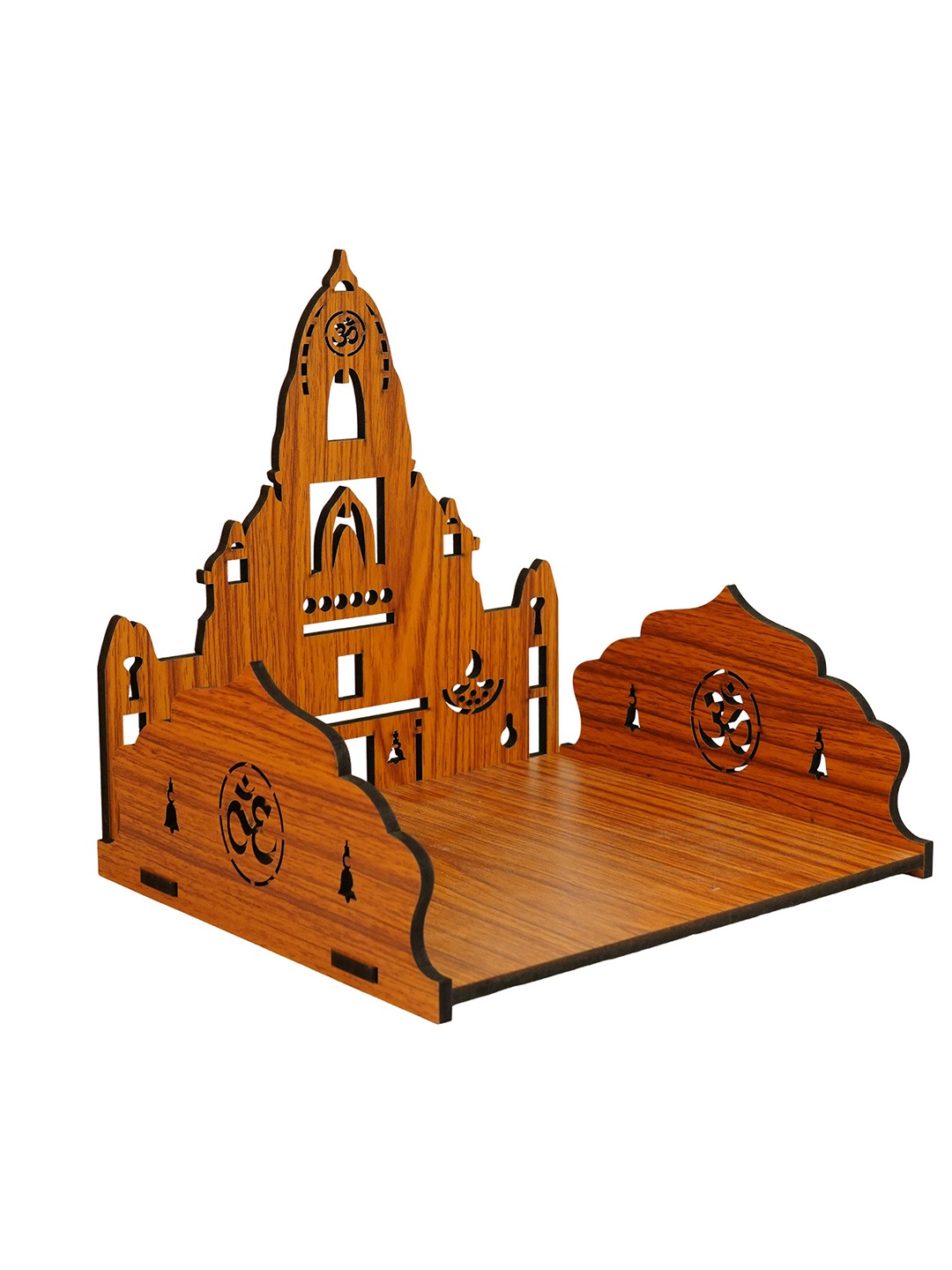 

Ekhasa Kashi Vishwanath Inspired Brown Wooden Pooja Mandir for Home