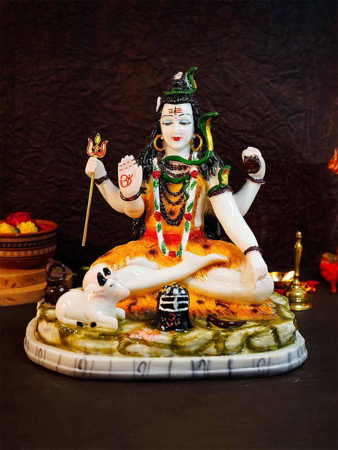 

Ekhasa White Lord Shiva Religious Idol Showpiece