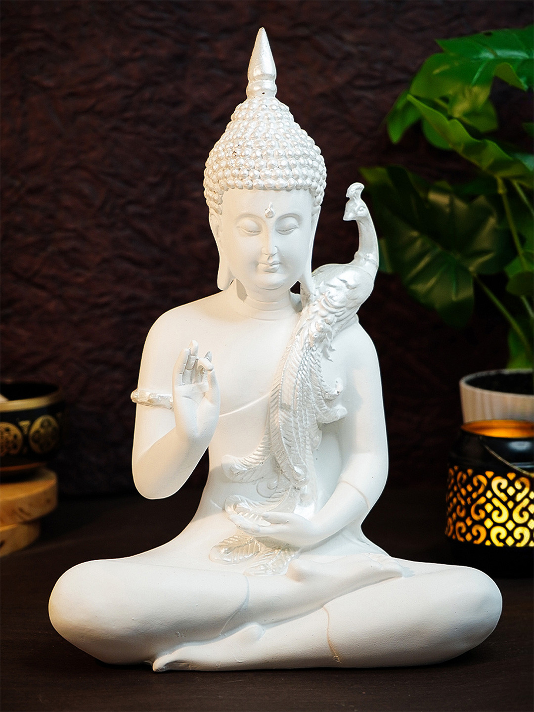 

Ekhasa White Buddha Idol Showpiece