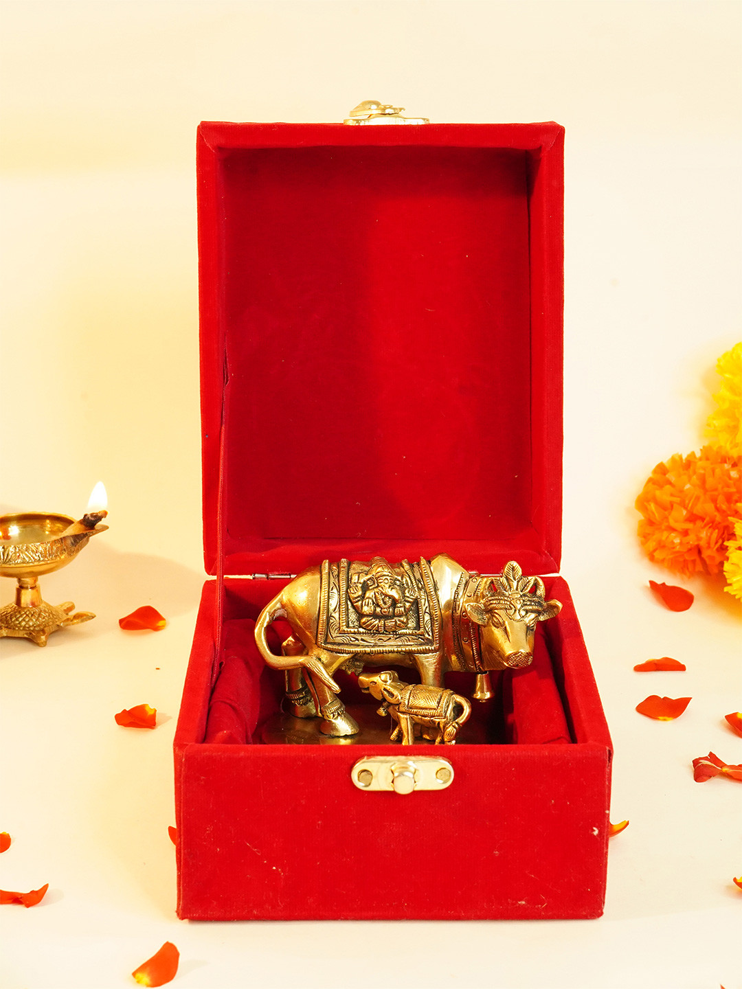 

Ekhasa Gold-Toned Religious Brass Idol Showpiece With Box