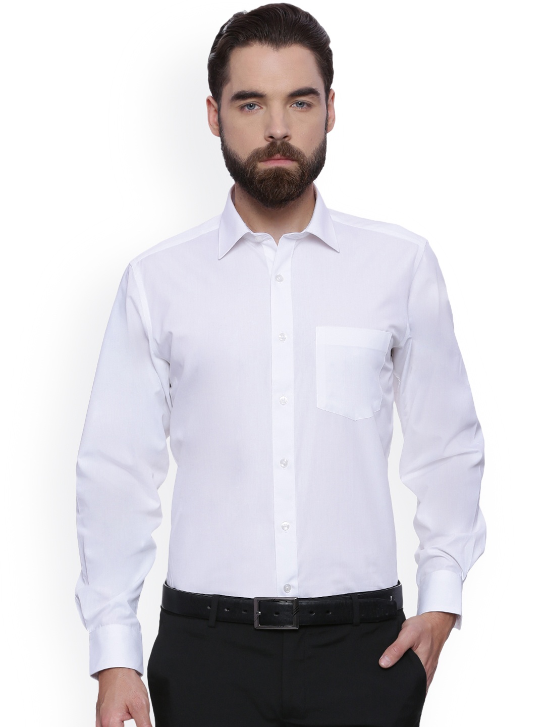 

Van Heusen Men White Regular Fit Solid Formal Shirt