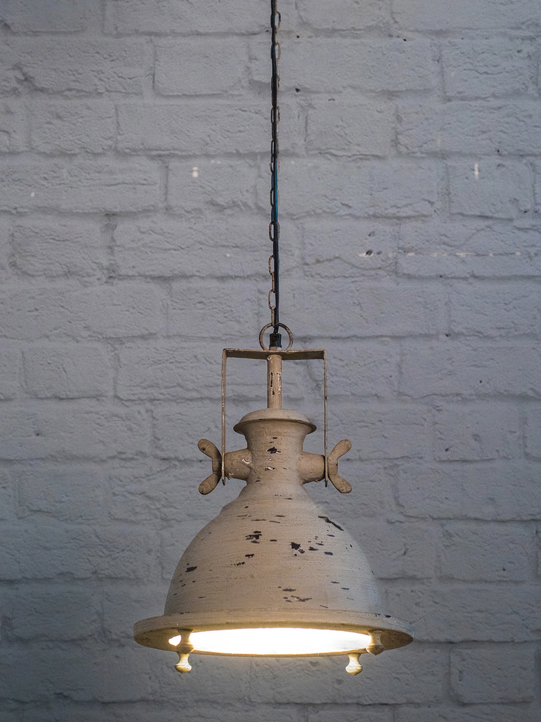 

Fos Lighting White Textured Hanging Lamp