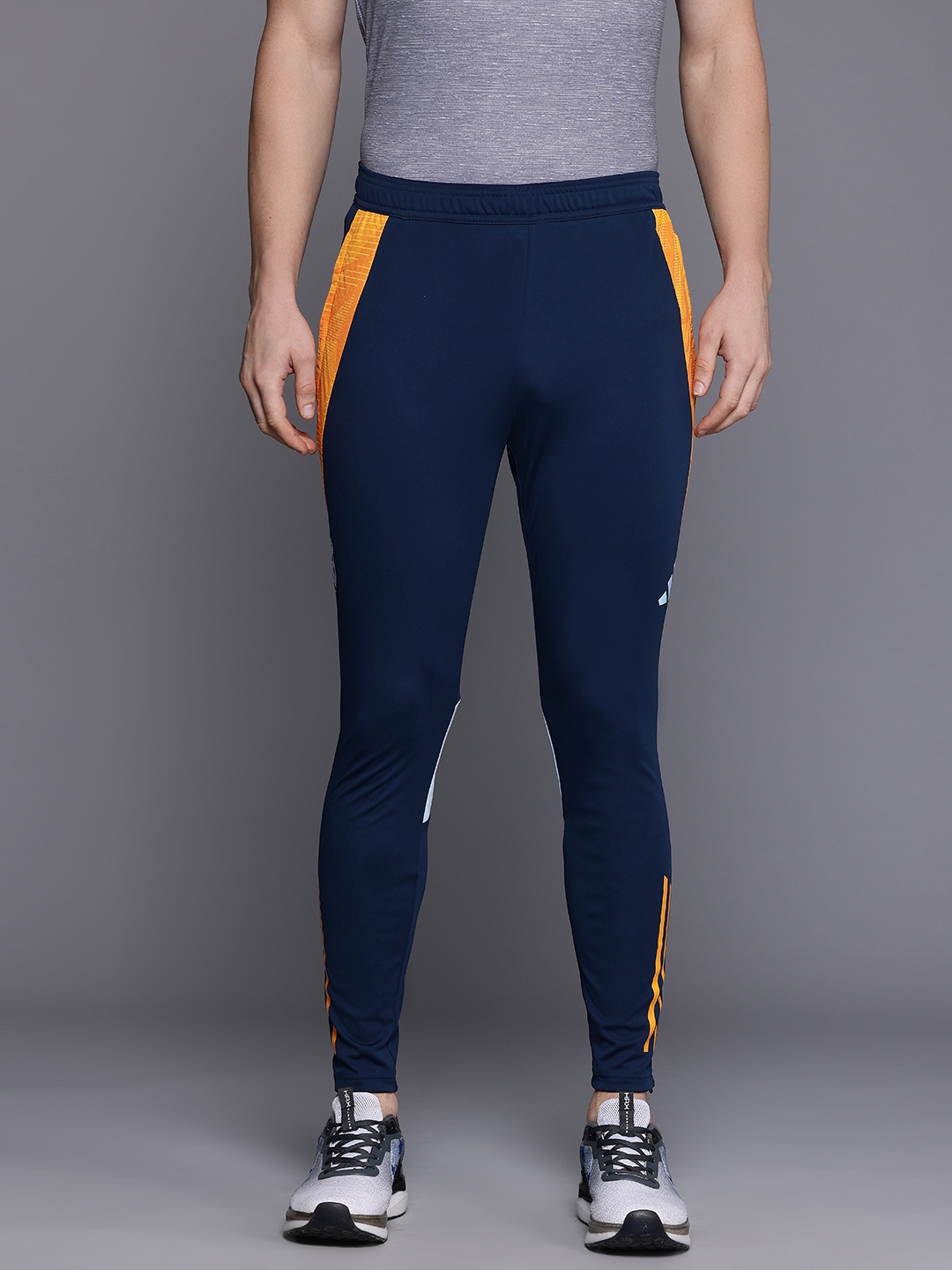 

ADIDAS Men Slim Fit Football Track Pants, Navy blue