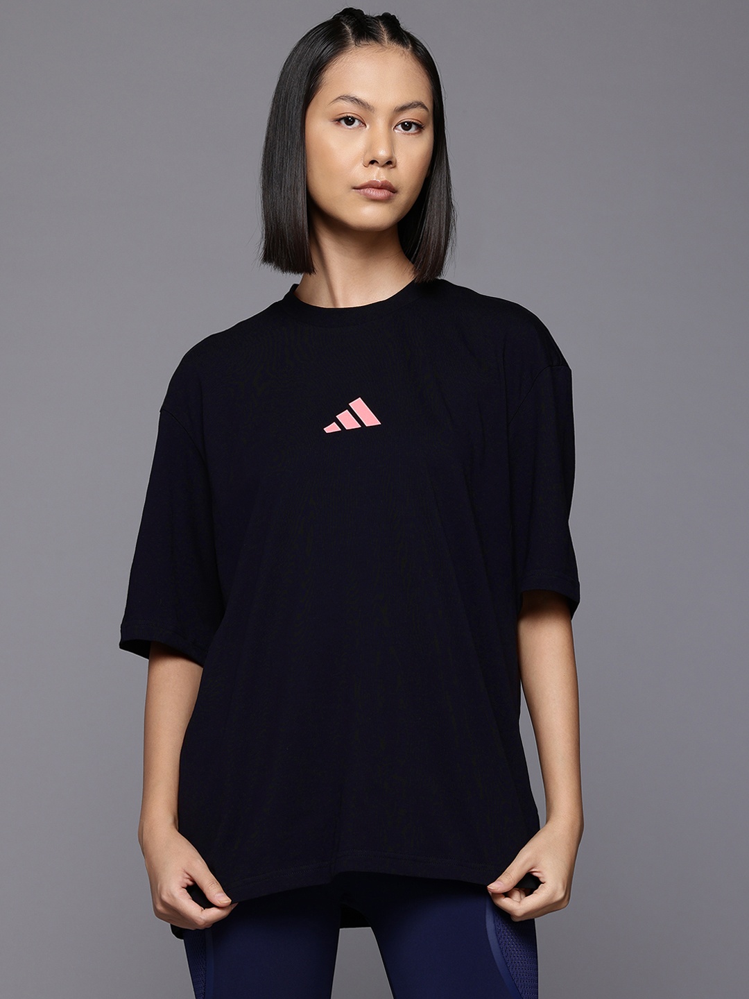 

ADIDAS Typography Printed Back Str G T Training T-shirt, Black
