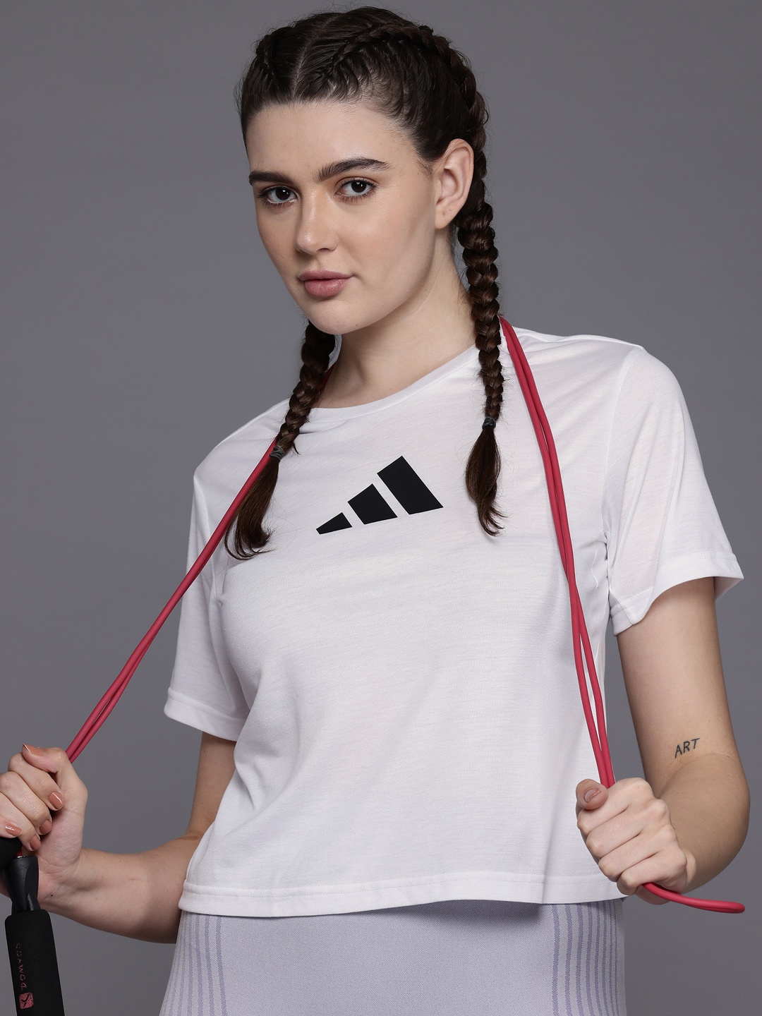 

ADIDAS Printed Training Essentials BI T-shirt, White