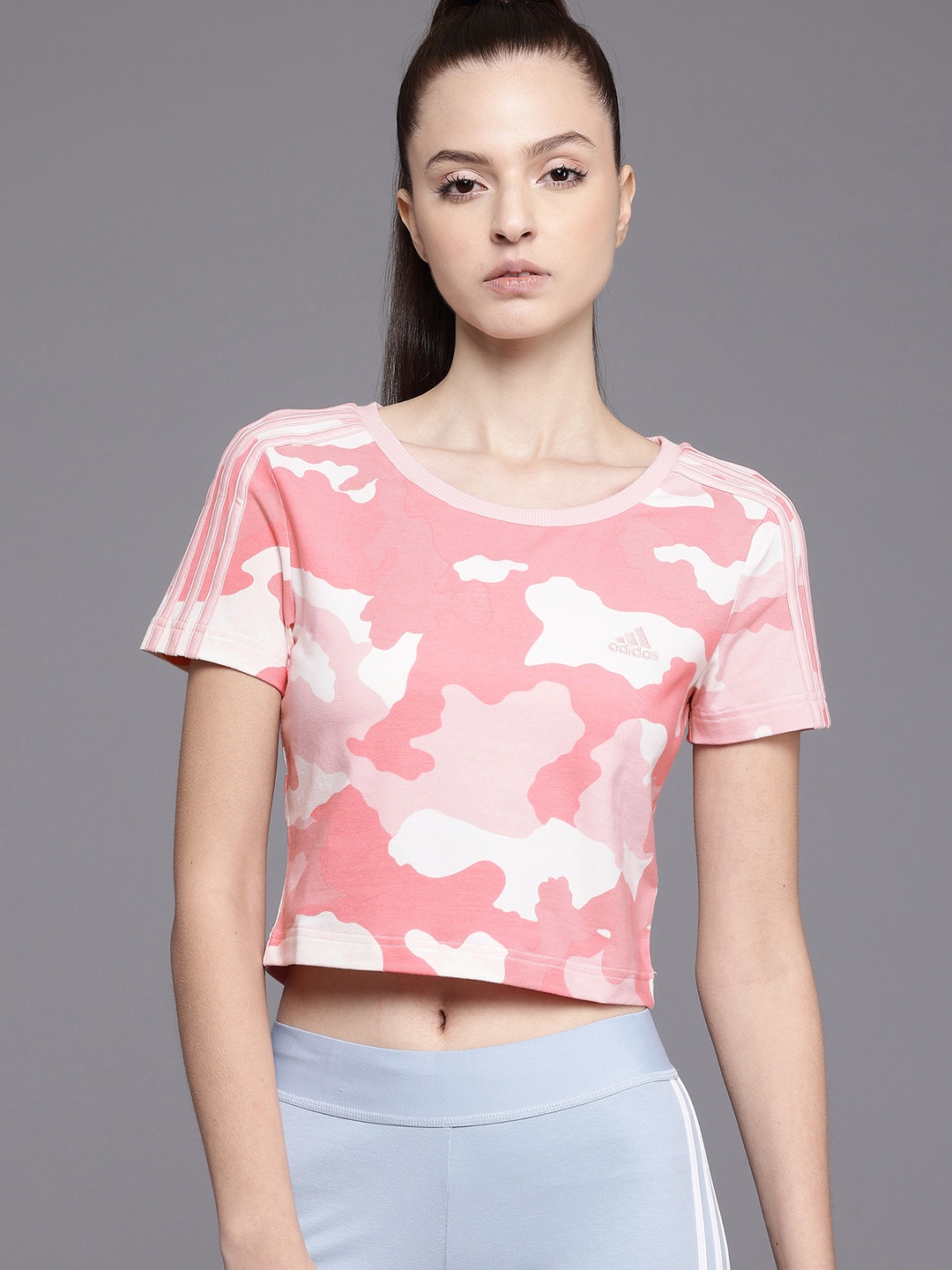 

ADIDAS Camouflage Printed Camo3S Baby Training T-shirt, Pink