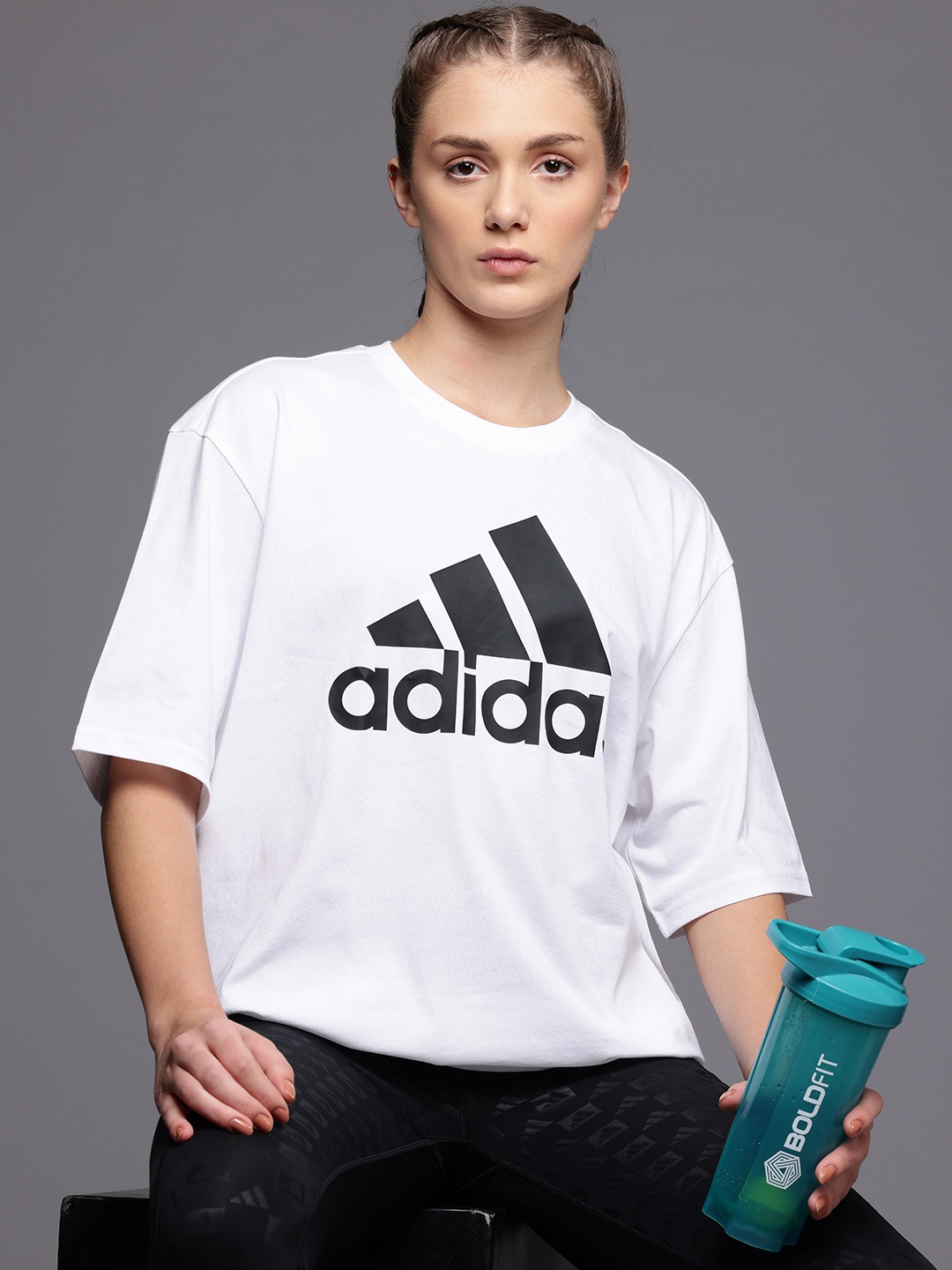 

ADIDAS Big Logo Boyfriend Fit T-Shirt, White