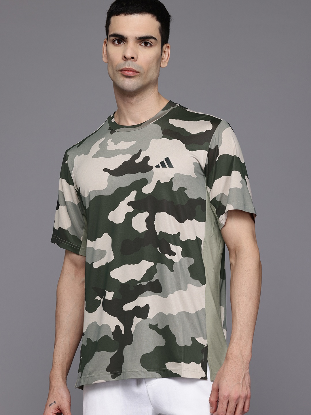 

ADIDAS Camouflage All Over Print Training T-shirt, Olive