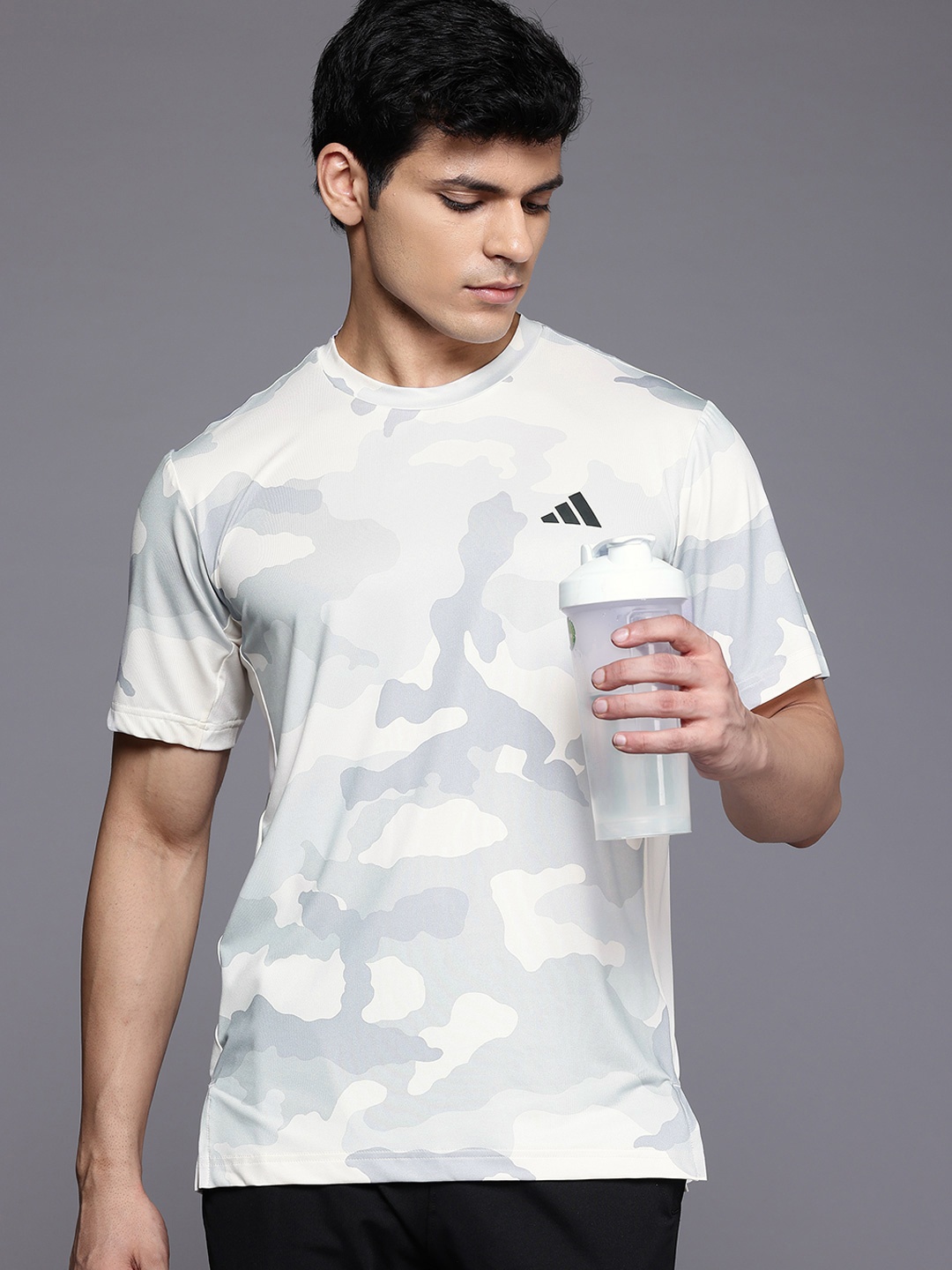 

ADIDAS Aeroready Printed Training T-shirt, Beige