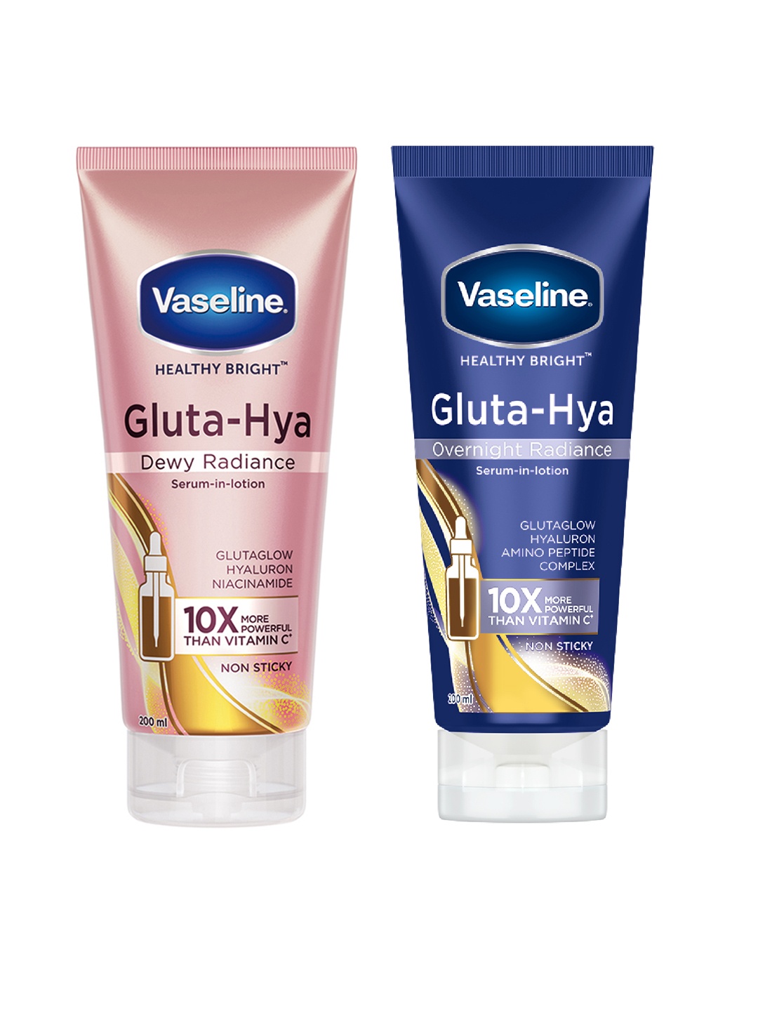 

Vaseline Gluta Hya Radiance Combo - 200ml each, Blue