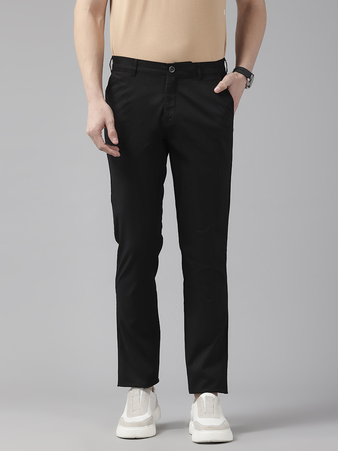 

ColorPlus Men Contemporary Fit Chinos, Black