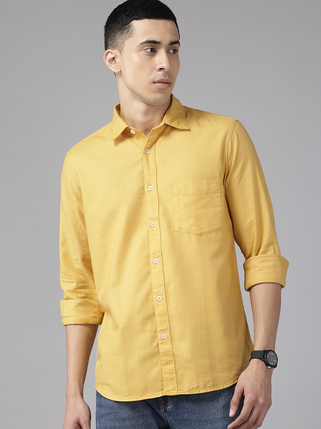 

ColorPlus Pure Cotton Casual Shirt, Mustard