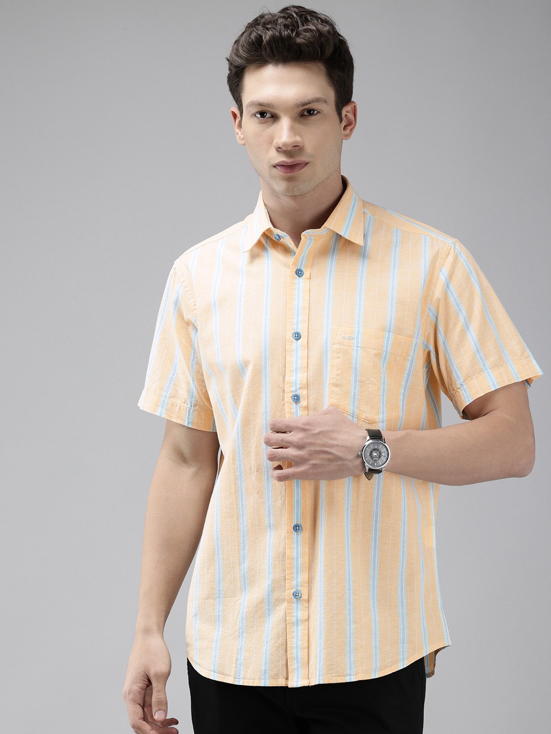 

ColorPlus Striped Casual Shirt, Yellow