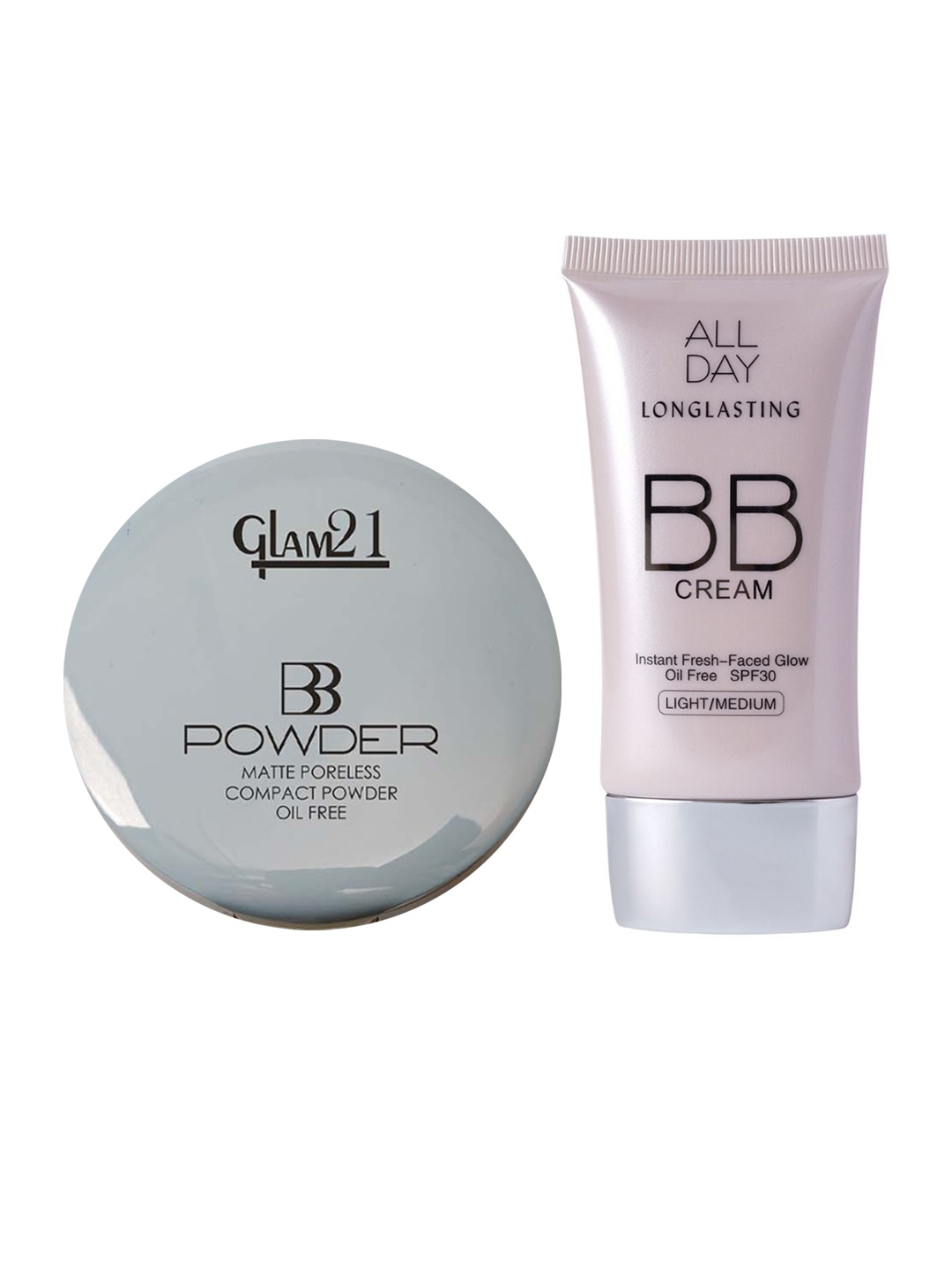 

GLAM21 Set of SPF30 BB Cream 40g & BB Compact Powder 20g - Shade 02, Nude