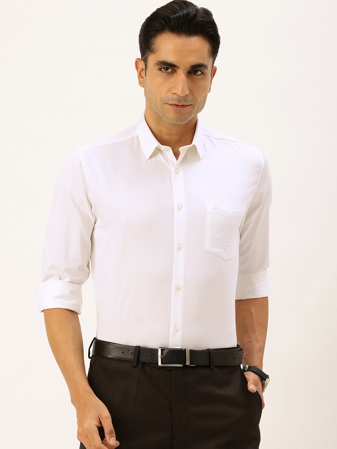 

Parx Men Slim Fit Pure Cotton Formal Shirt, White