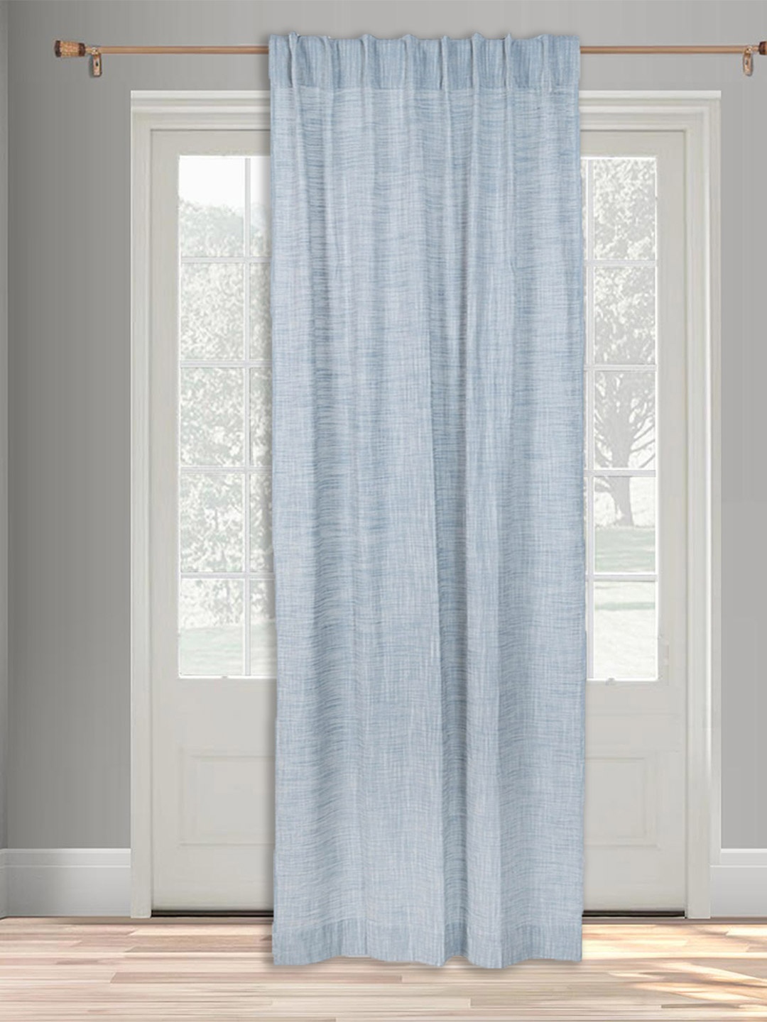 

Fabindia Nalika Blue Abstract Cotton Door Curtain