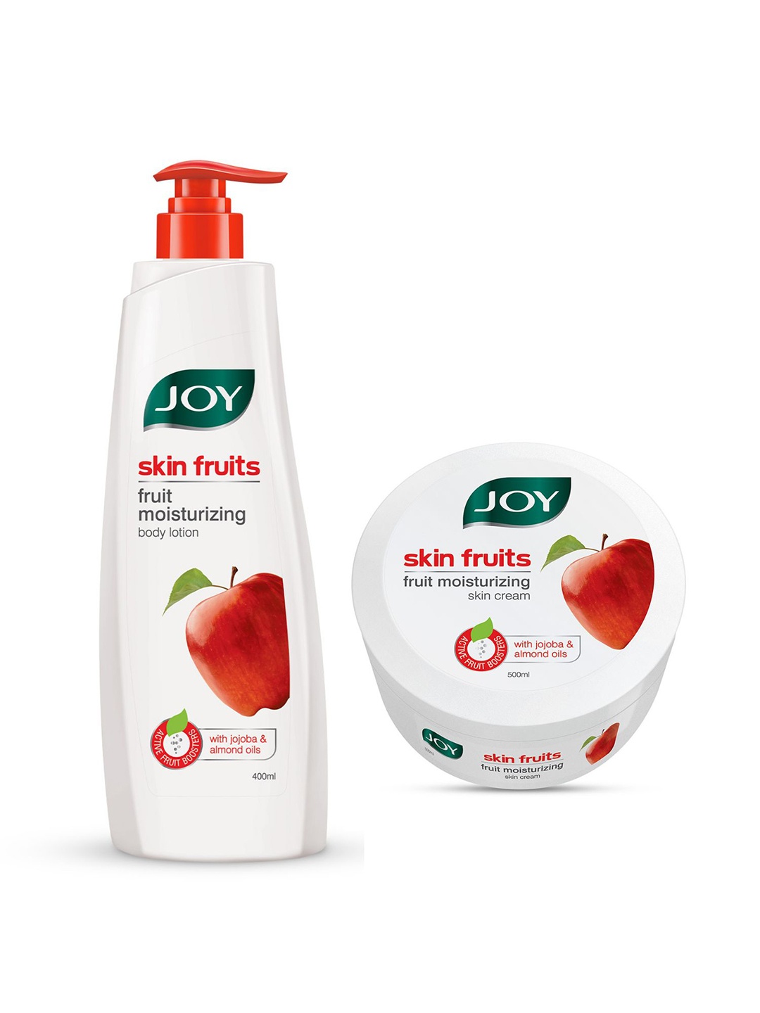 

JOY Set of Skin Fruits Moisturizing Skin Cream & Body Lotion Combo - 500ml each, White