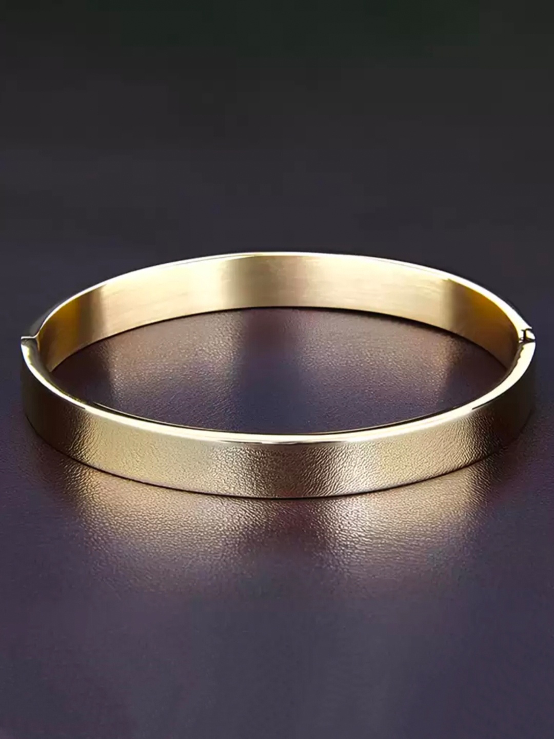 

V FASHION JEWELLERY Unisex Cubic Zirconia Bangle-Style Bracelet, Gold