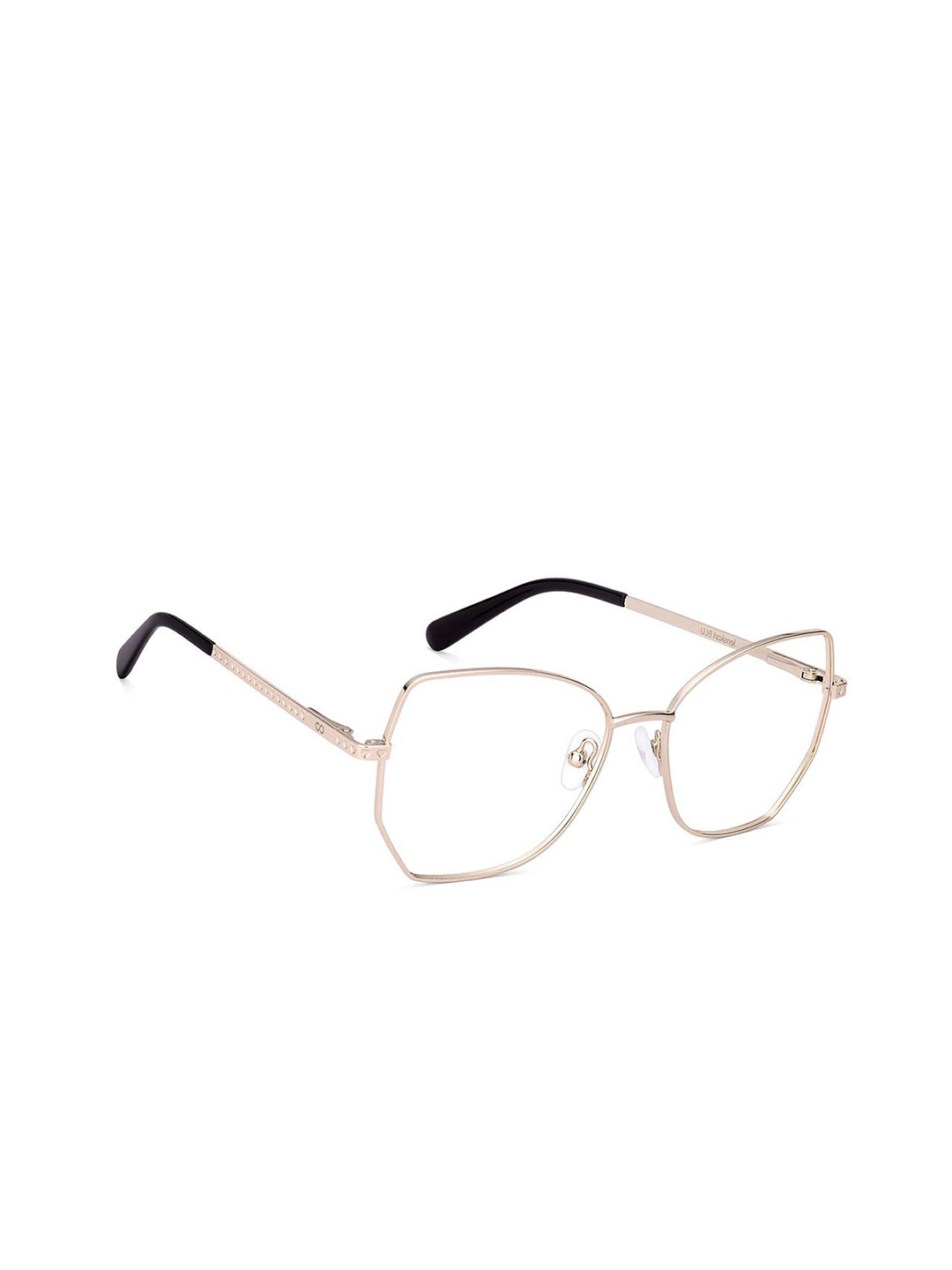 

Lenskart Blu Unisex Full Rim Cateye Frames, Gold