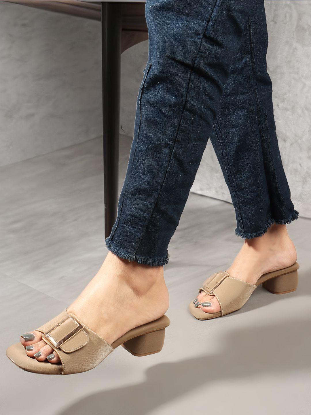 

Carlton London Block Heel Sandals, Beige