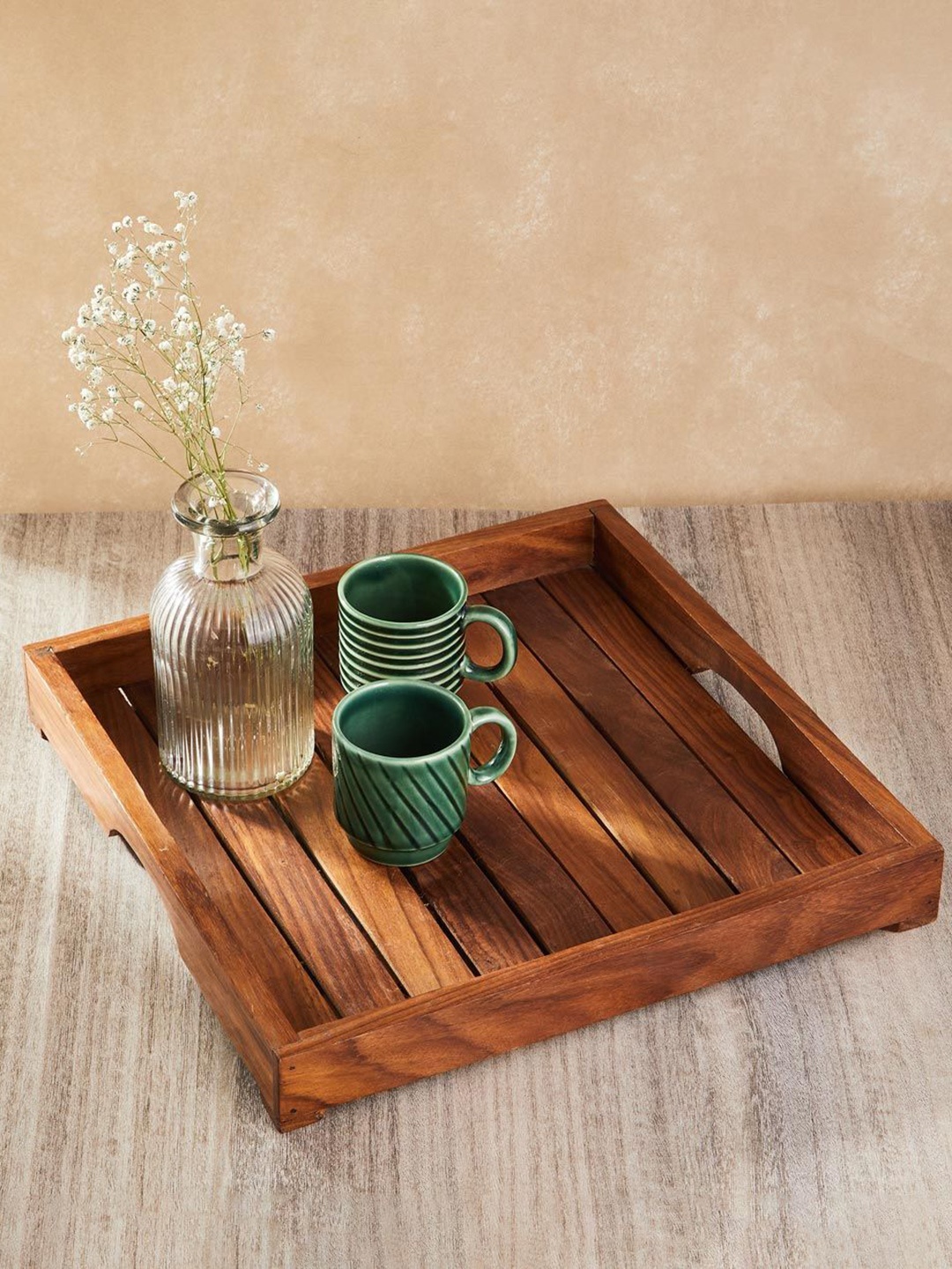 

Fabindia Sheesham Brown Wooden Serving Tray