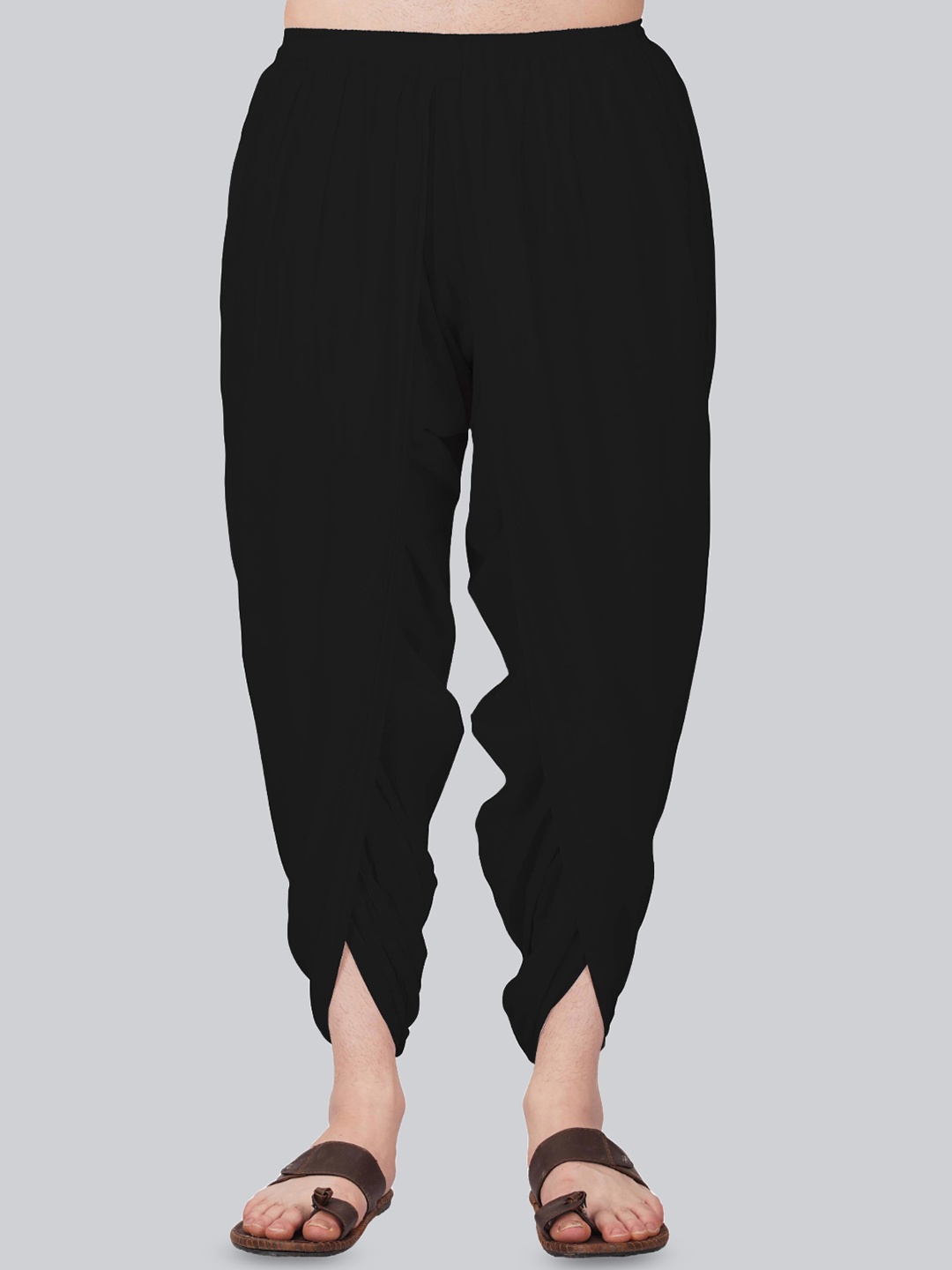 

Fressia Fabrics Men Pure Cotton Dhotis, Black
