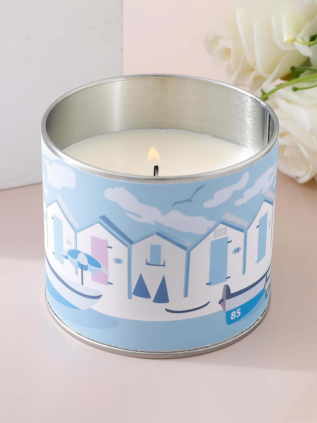 

Ekhasa White Soy Wax Blue Water Scented Jar Candle