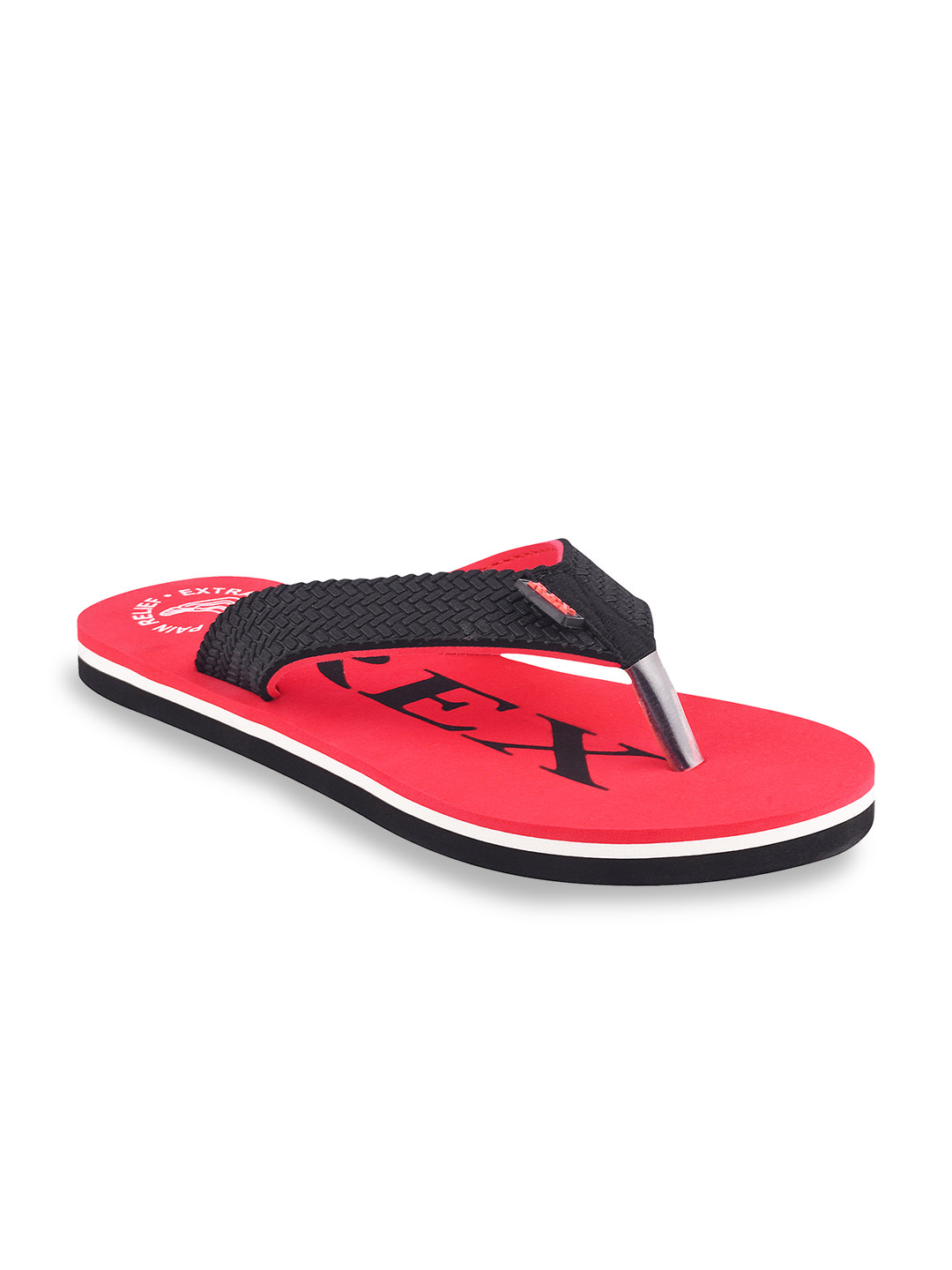 

Rex Shoes Men Printed Thong Flip-Flops, Black