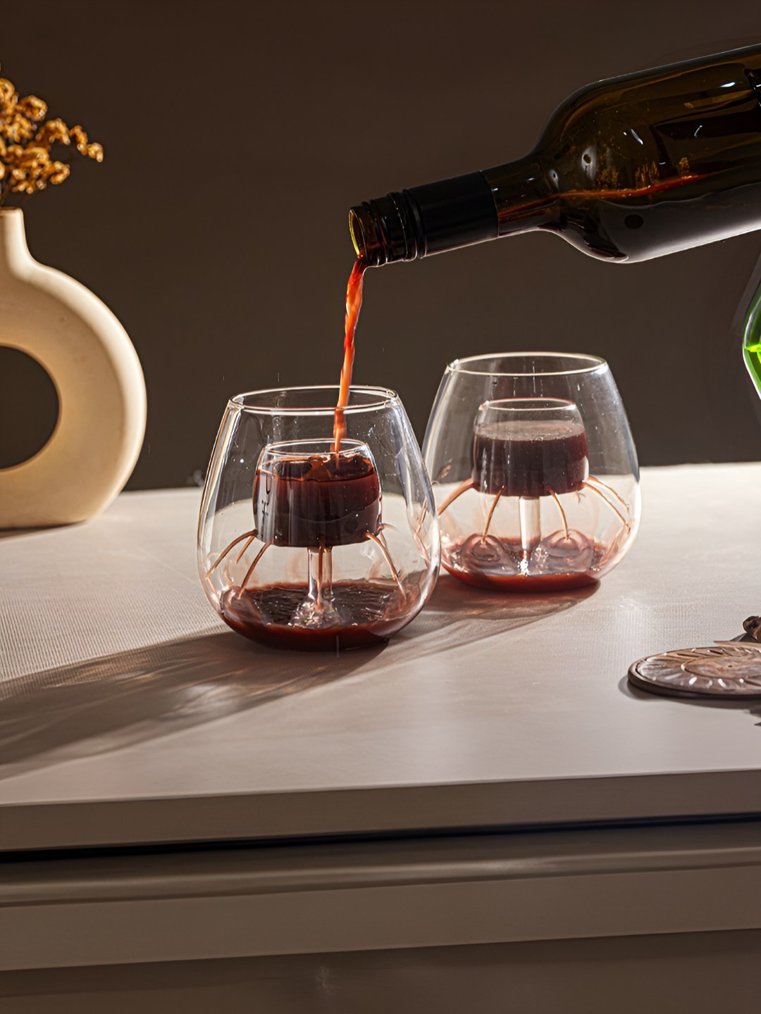 

Troveas Transparent 2 Pieces Dishwasher Safe Wine Aerator Glass 320 ml