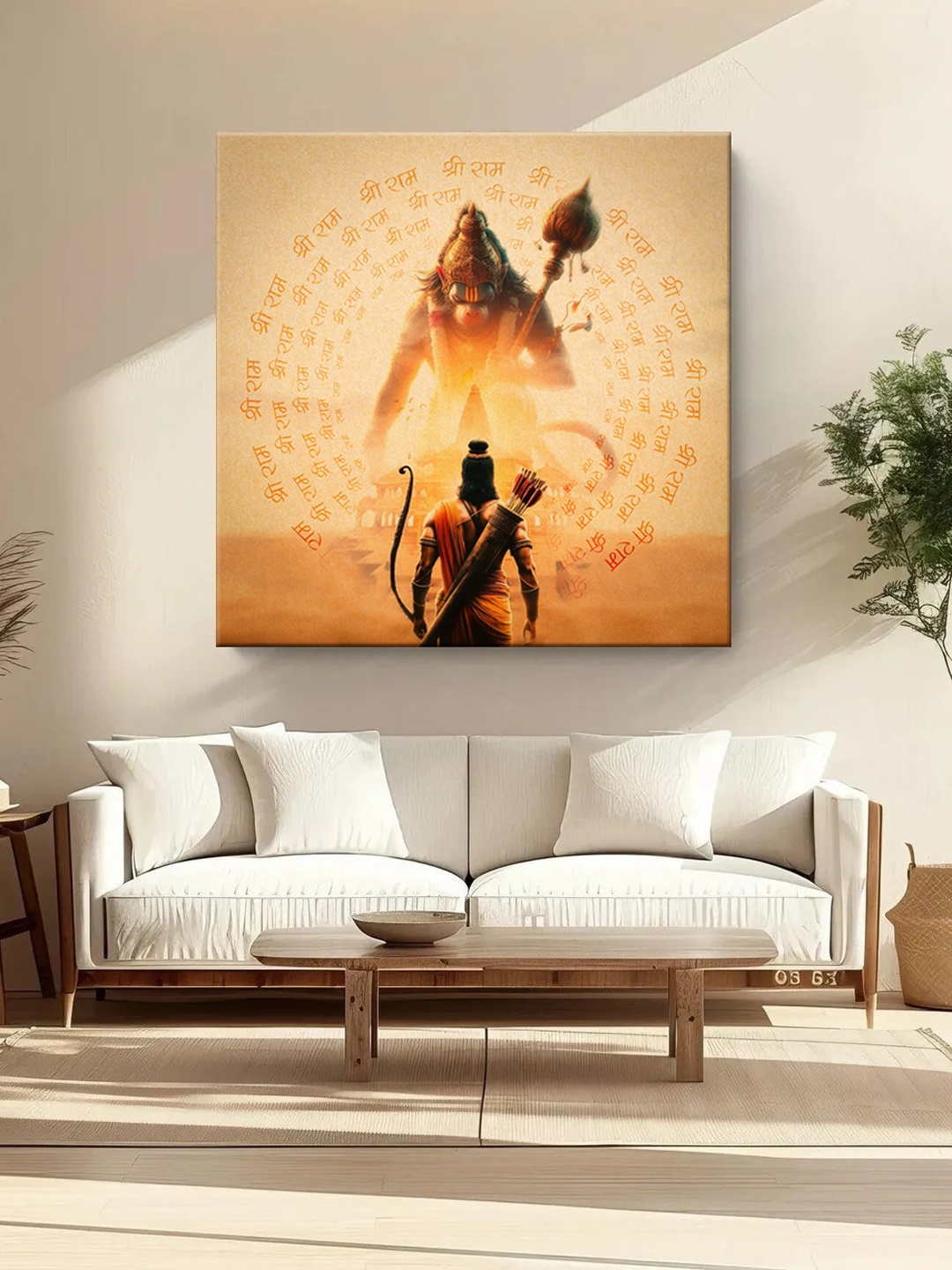 

999Store Brown & Orange Canvas Religious Wall Paintings