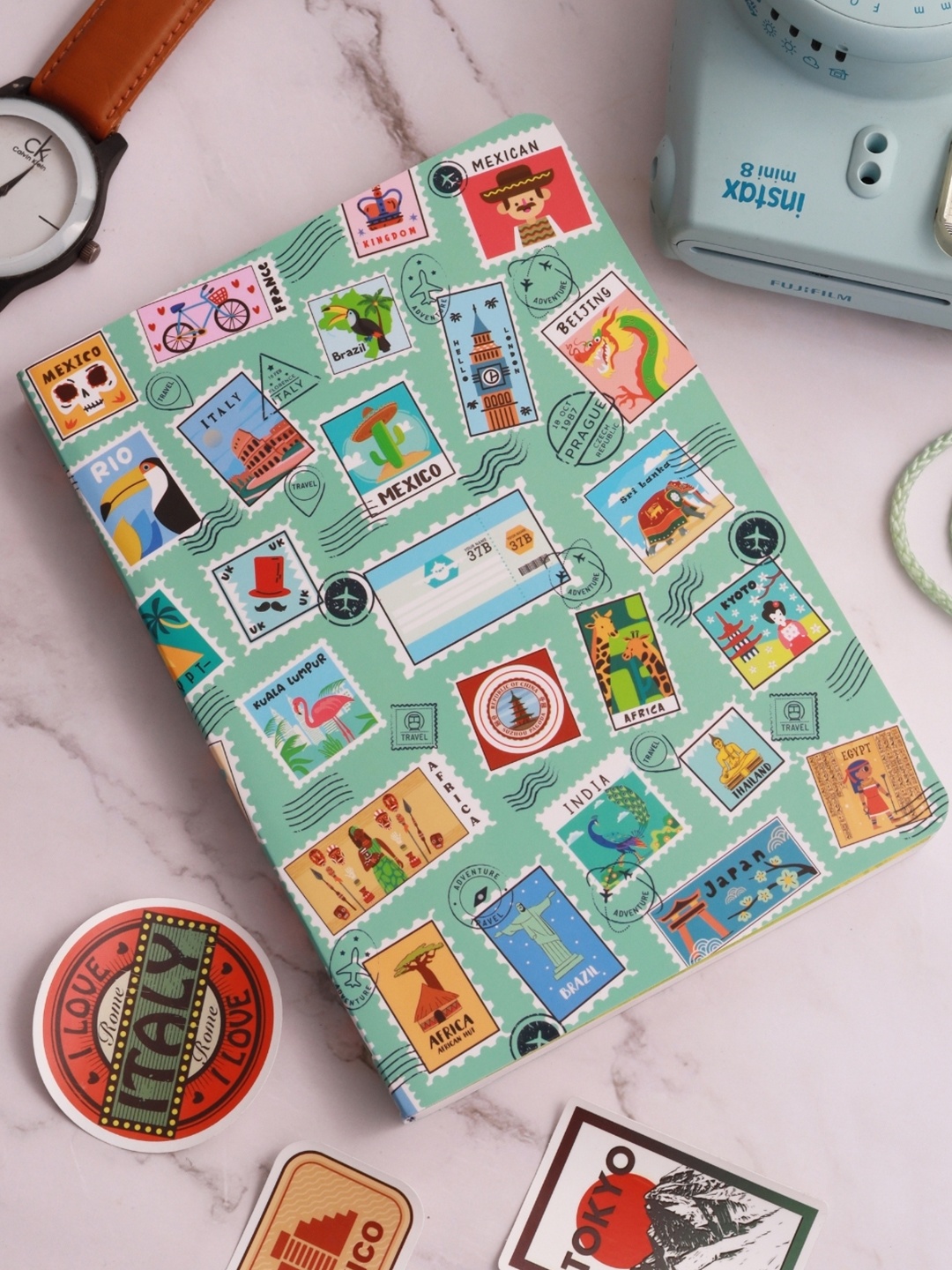 

Doodle Undated B6 Travel Planner - Stamped Journeys, Green