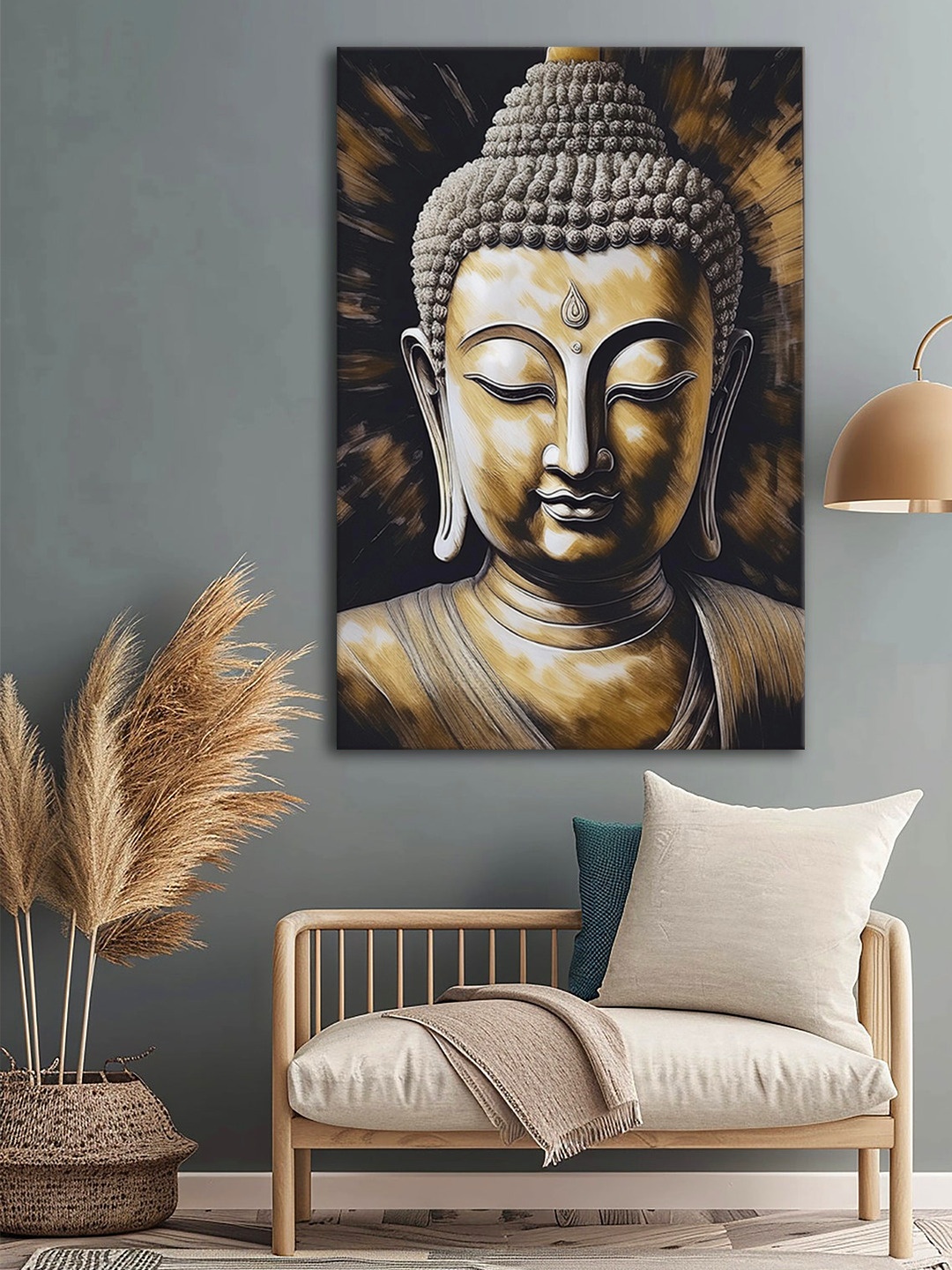 

999Store Brown & Black Canvas Religious Wall Art