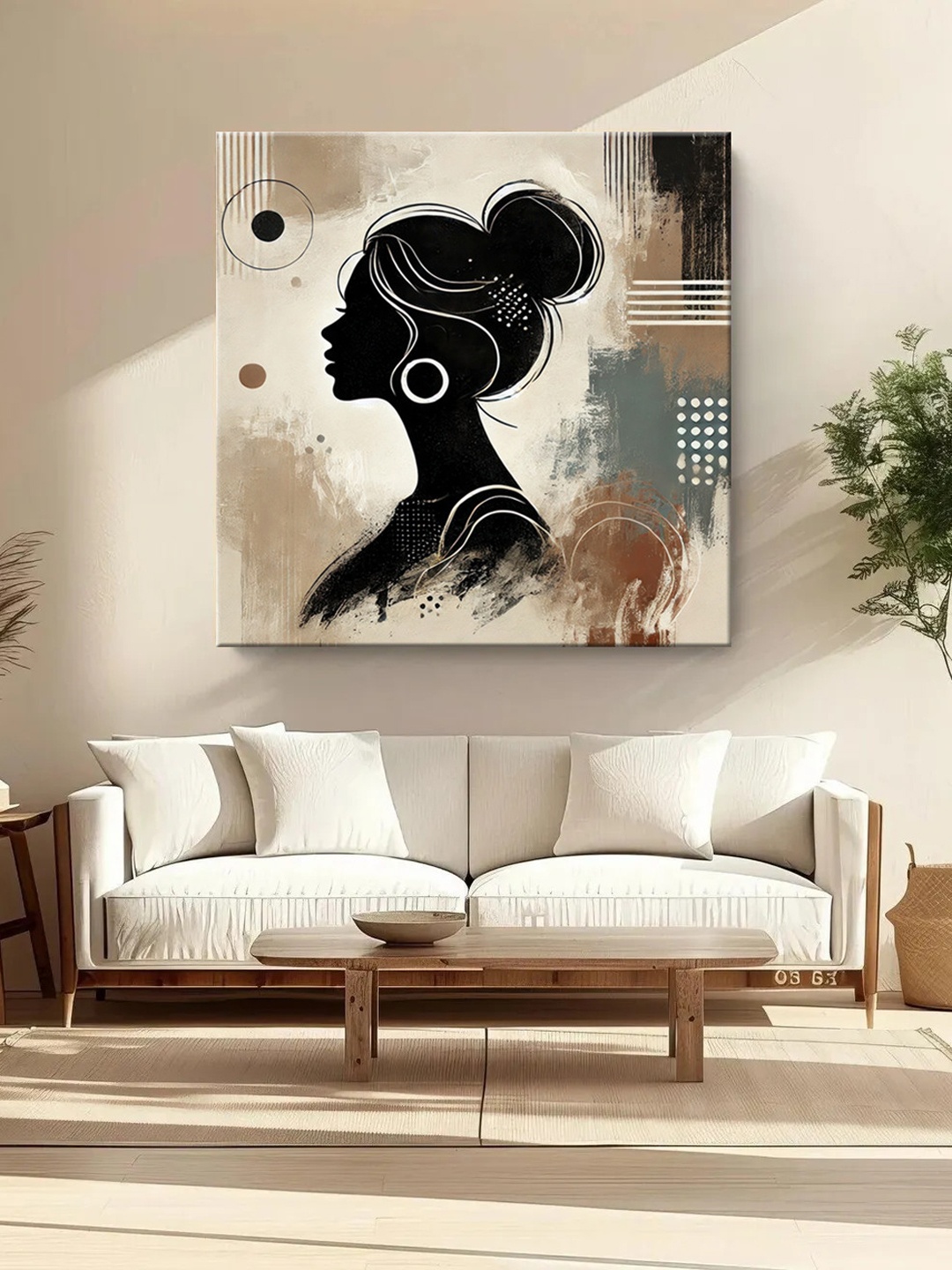 

999Store Grey & Black Canvas Abstract Wall Paintings