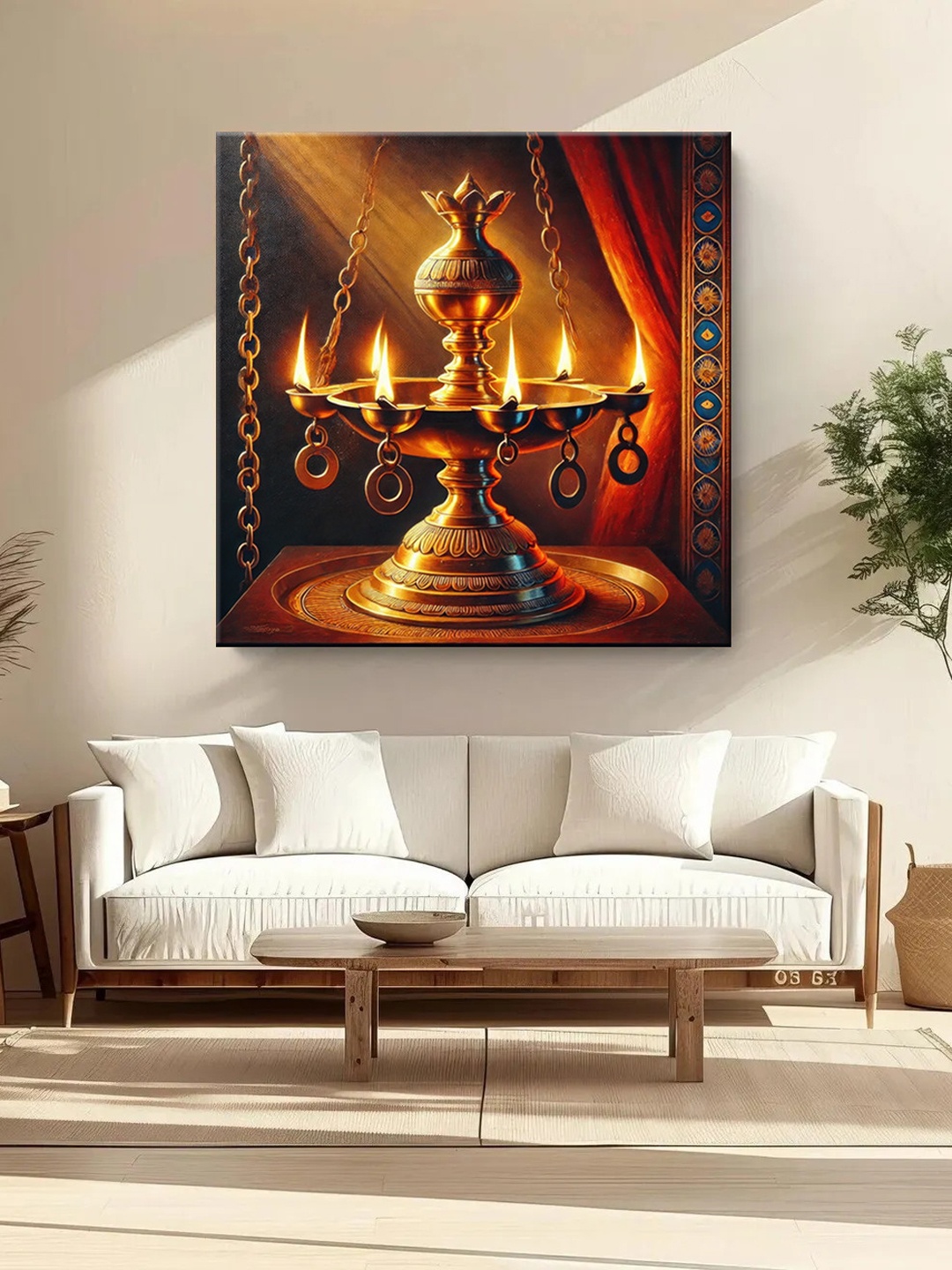 

999Store Brown & Yellow Canvas Wall Paintings