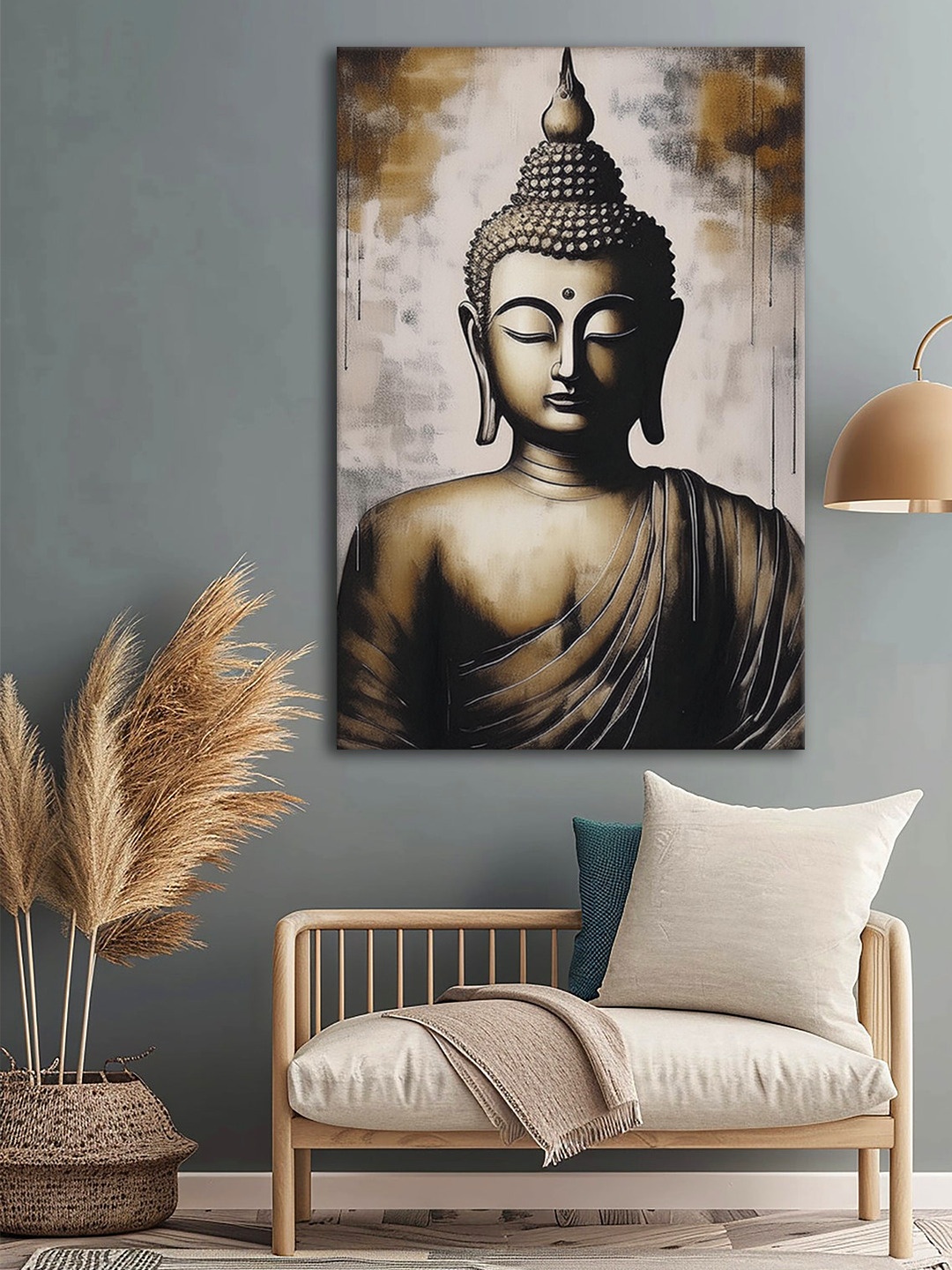 

999Store Grey & Brown Canvas Wall Paintings