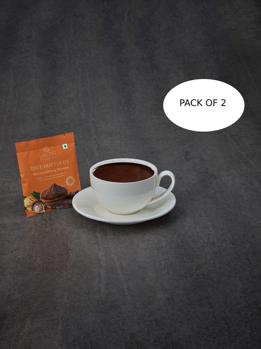 

SMOOR Pack of 2 Chilled Dark Drinking Chocolate - 30 g each, Orange