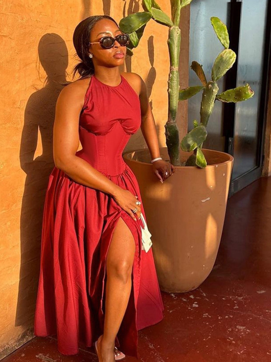 

KPOP A-Line Maxi Dress, Red