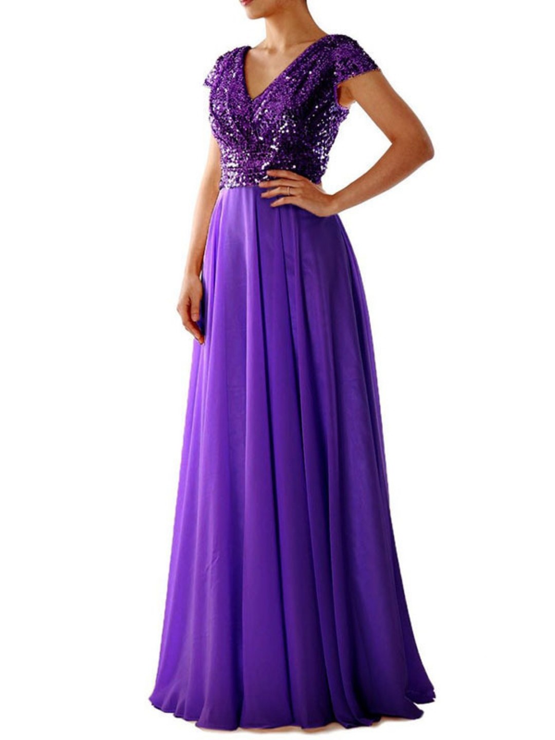 

KPOP Women Embroidered A-Line Maxi Dress, Purple