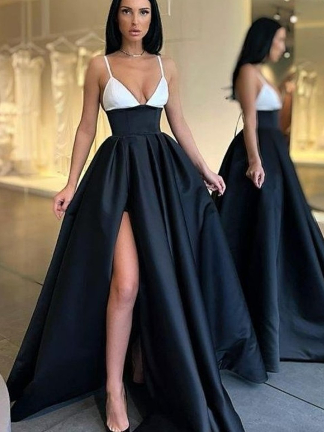 

KPOP Women Solid Sleeveless Polyester A-Line Dress, Black