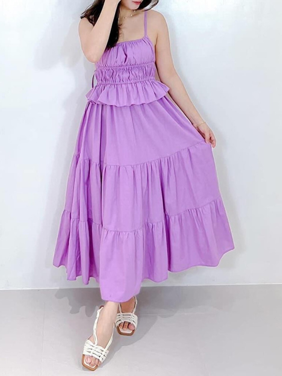 

KPOP Women A-Line Maxi Dress, Purple