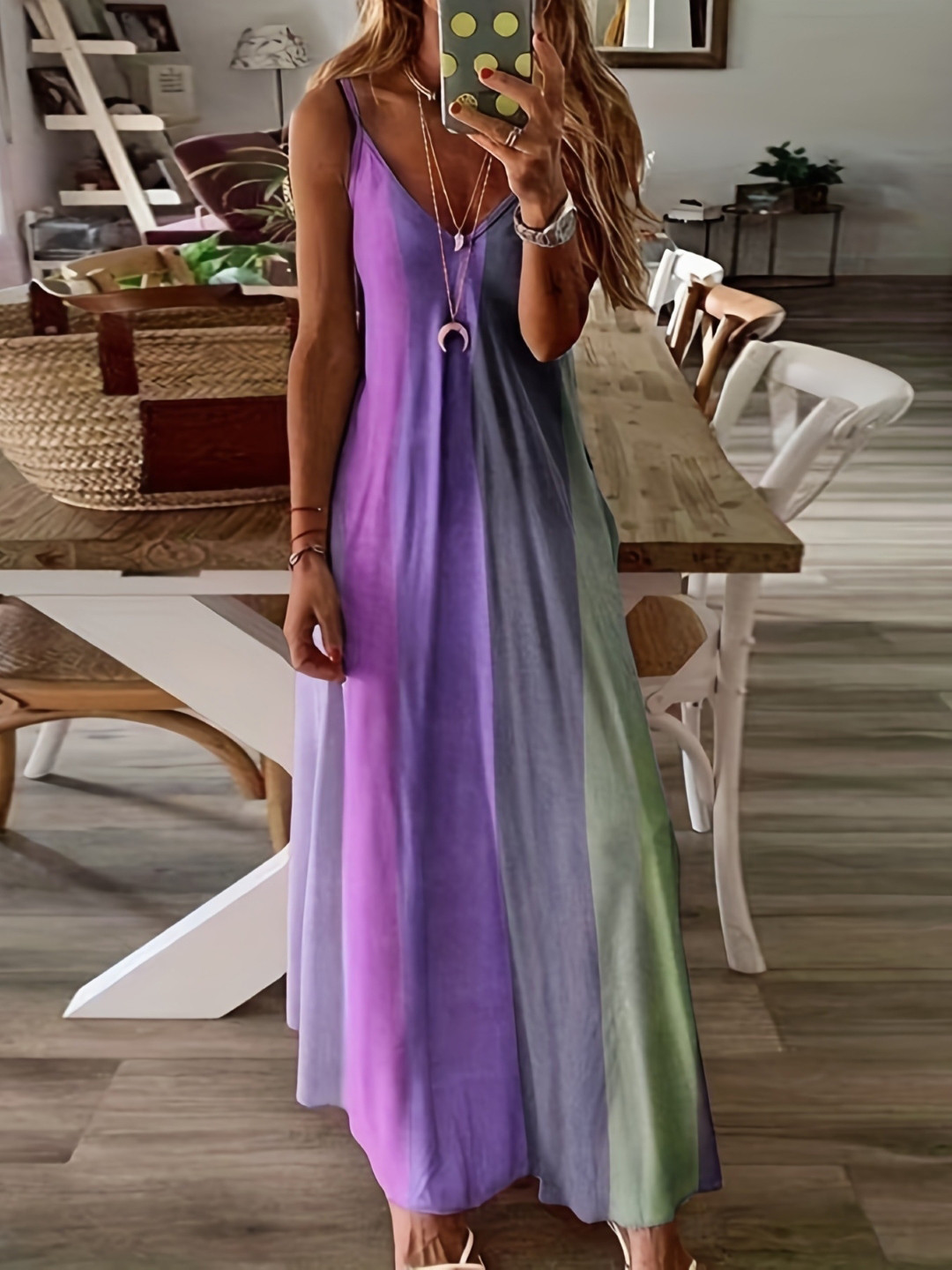 

KPOP Women Sheath Maxi Dress, Purple