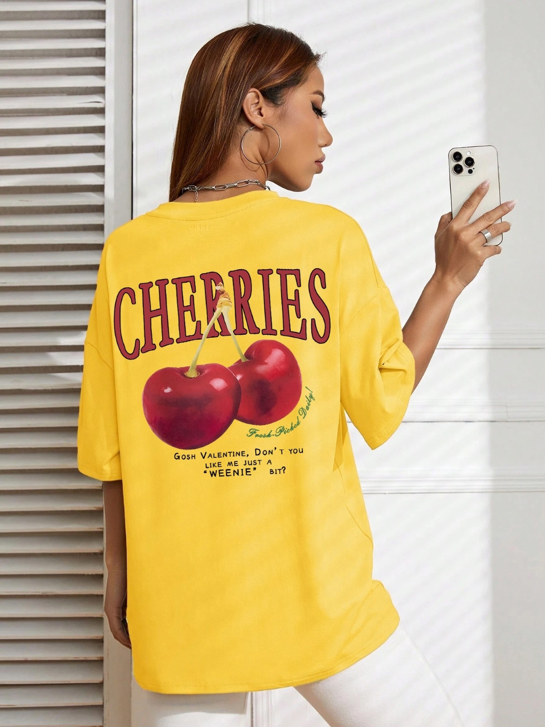 

KPOP Print Top, Yellow
