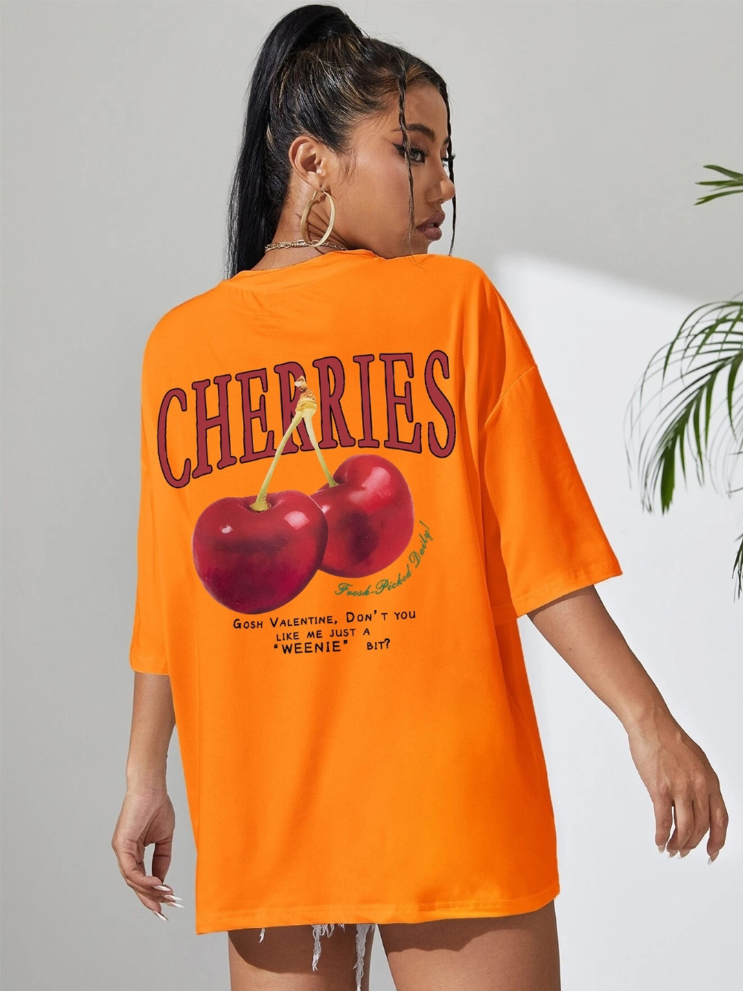 

KPOP Print Top, Orange