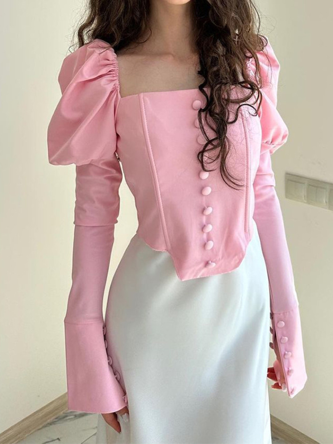 

KPOP Extended Sleeves Top, Pink