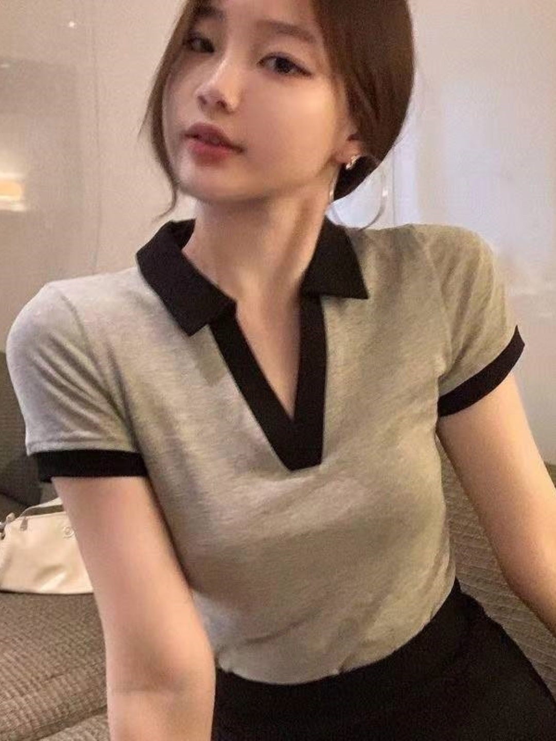 

KPOP Top, Brown
