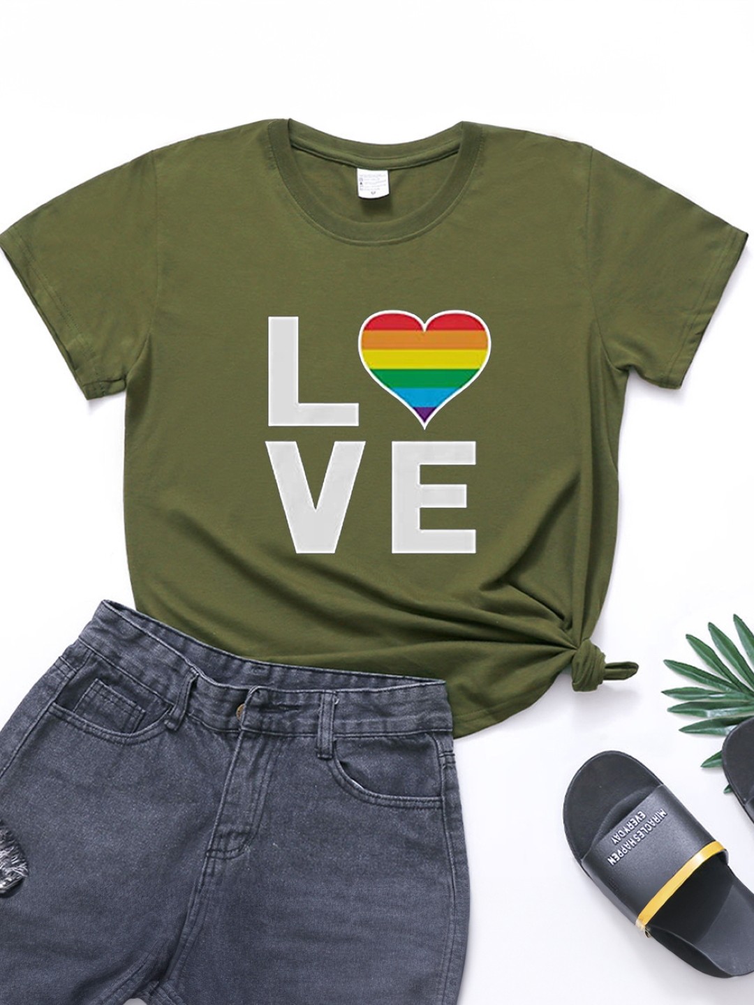 

KPOP Print Top, Green