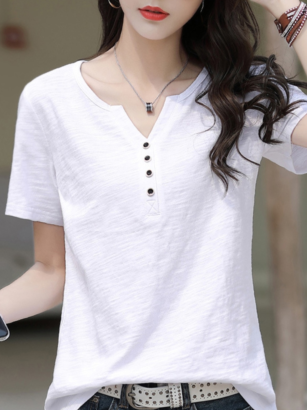 

KPOP Top, White